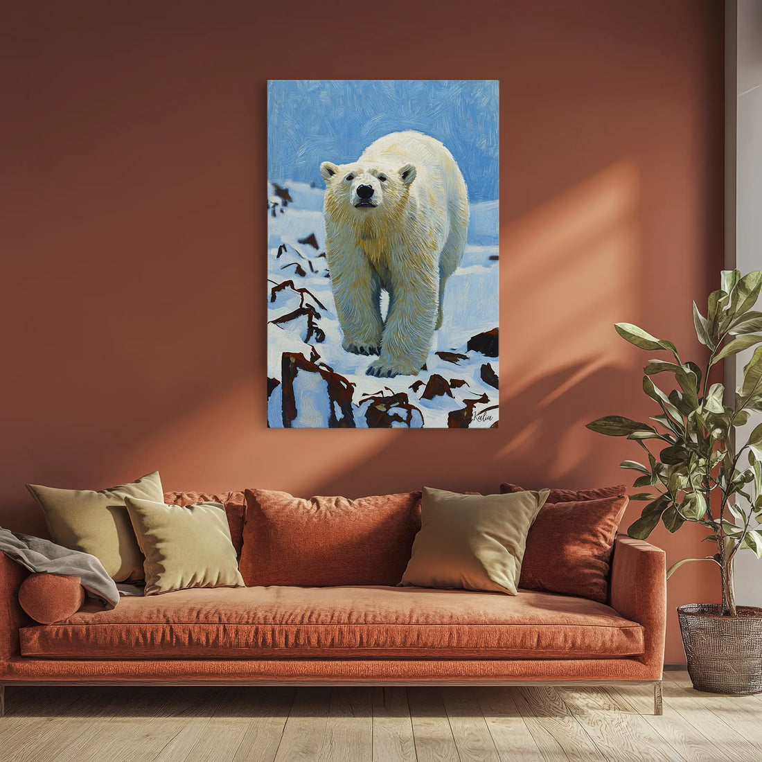 Tundra Stride Polar Bear Crossing Giclée Print 231063 Visual Wall Art AR2:3V Giclée Print