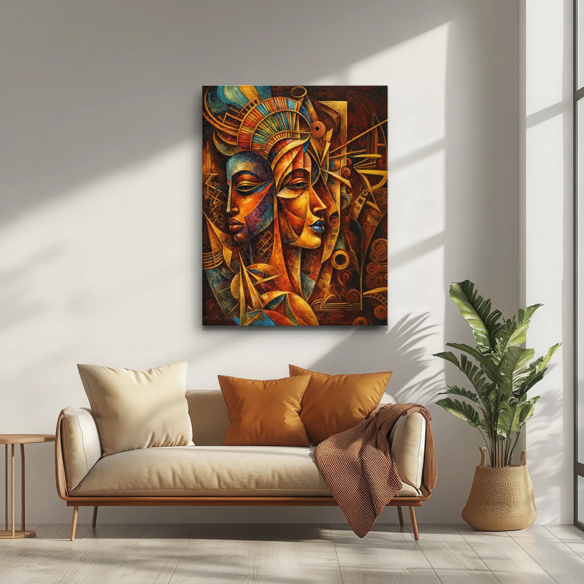 Twin Masks of Fire and Sky Giclée Prints 459022 Visual Wall Art AR3:4V-AR4:5V Giclée Print