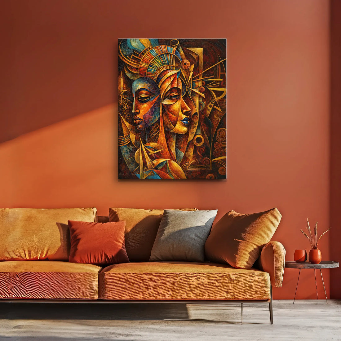 Twin Masks of Fire and Sky Giclée Prints 459022 Visual Wall Art AR3:4V-AR4:5V Giclée Print