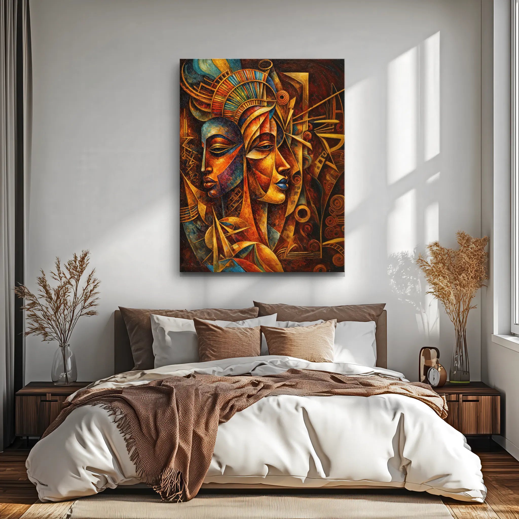 Twin Masks of Fire and Sky Giclée Prints 459022 Visual Wall Art AR3:4V-AR4:5V Giclée Print