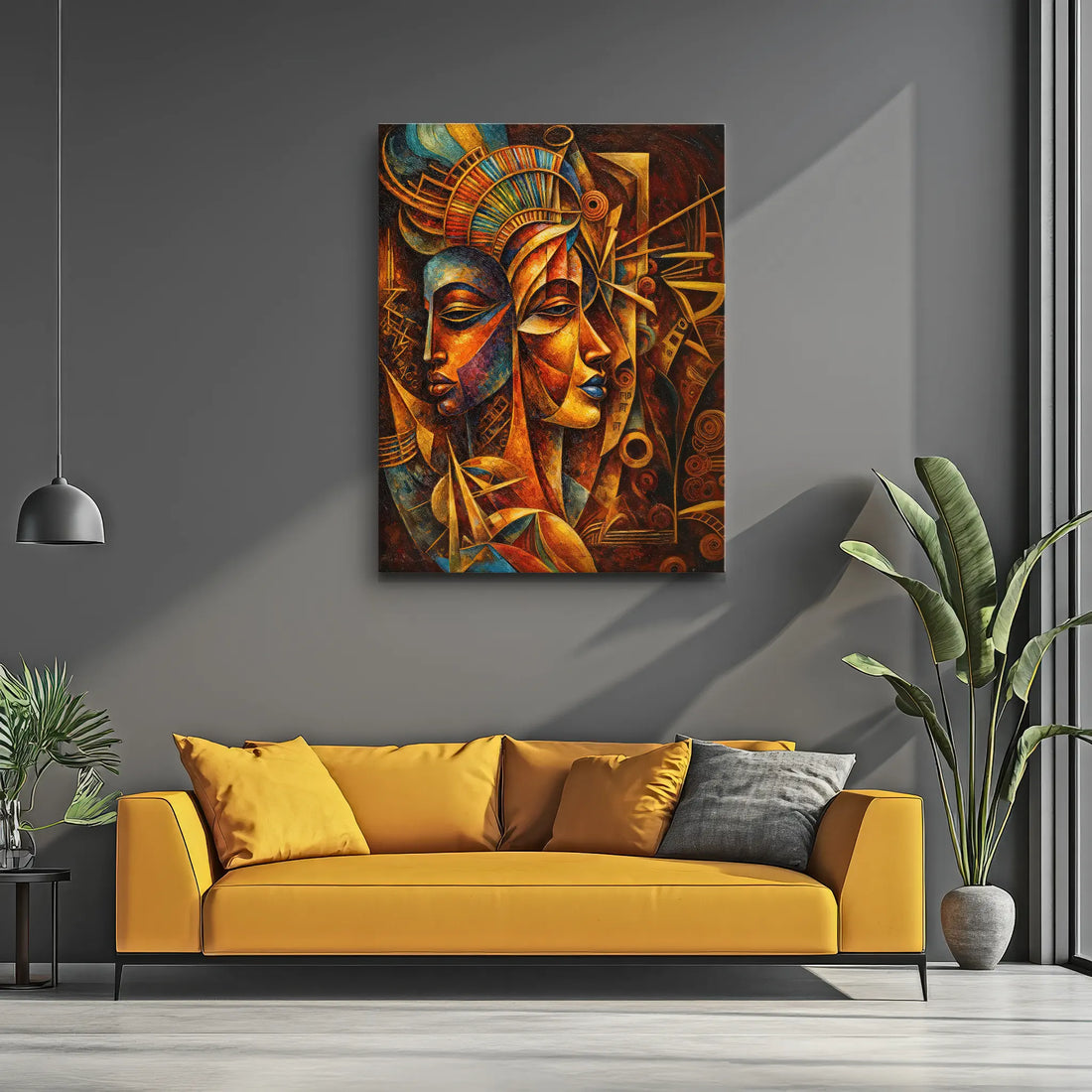 Twin Masks of Fire and Sky Giclée Prints 459022 Visual Wall Art AR3:4V-AR4:5V Giclée Print