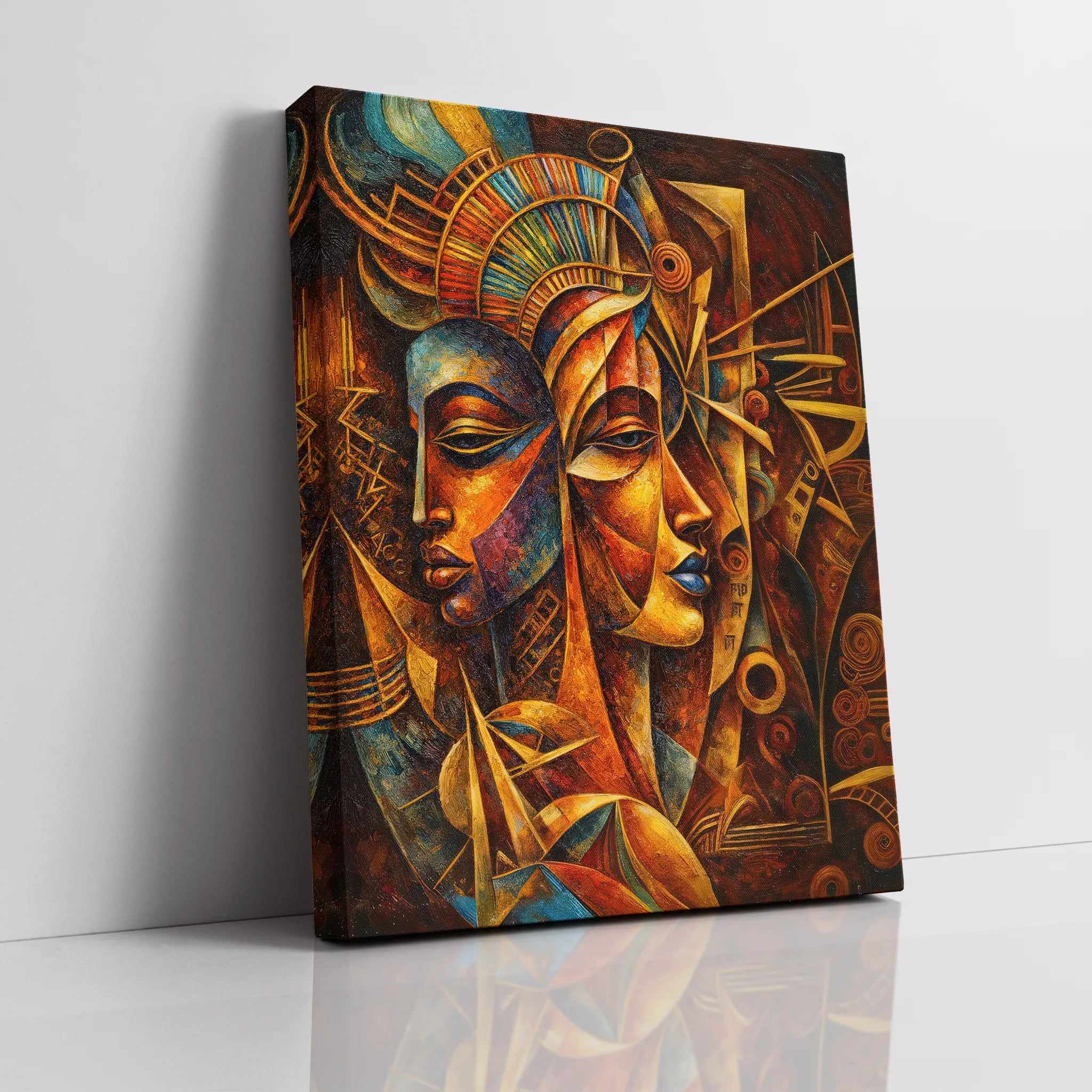 Twin Masks of Fire and Sky Giclée Prints 459022 Visual Wall Art AR3:4V-AR4:5V Giclée Print