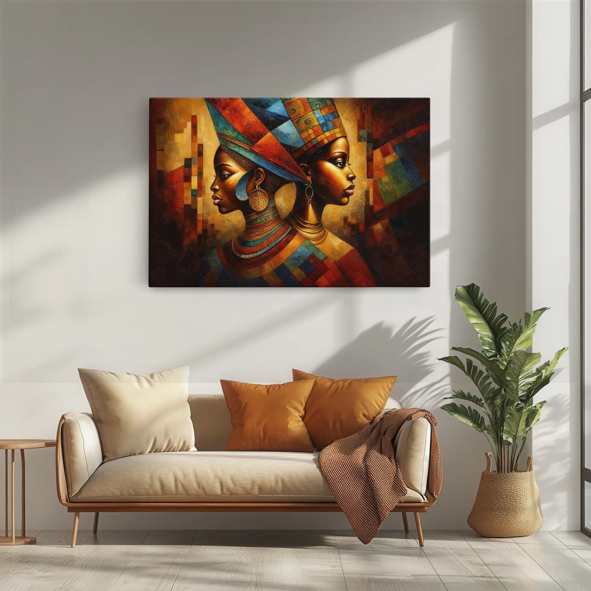 Twin Queens in Mosaic Crowns Giclée Print 329020 Visual Wall Art AR3:2H Giclée Print