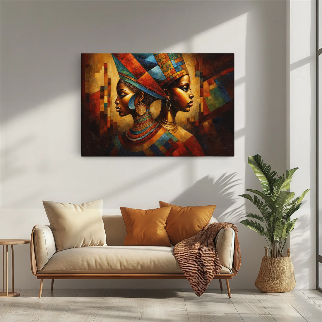Twin Queens in Mosaic Crowns Giclée Print 329020 Visual Wall Art AR3:2H Giclée Print
