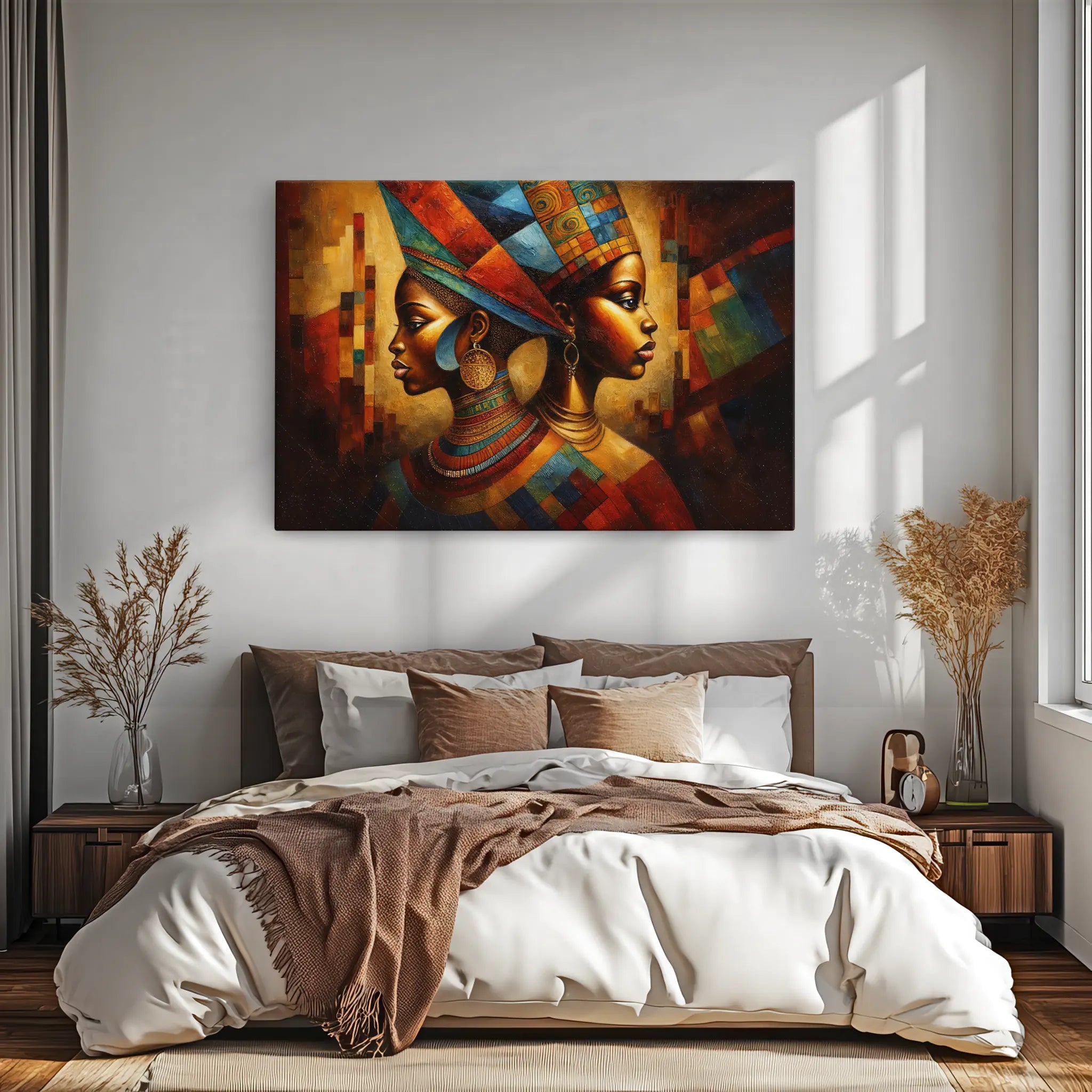 Twin Queens in Mosaic Crowns Giclée Print 329020 Visual Wall Art AR3:2H Giclée Print