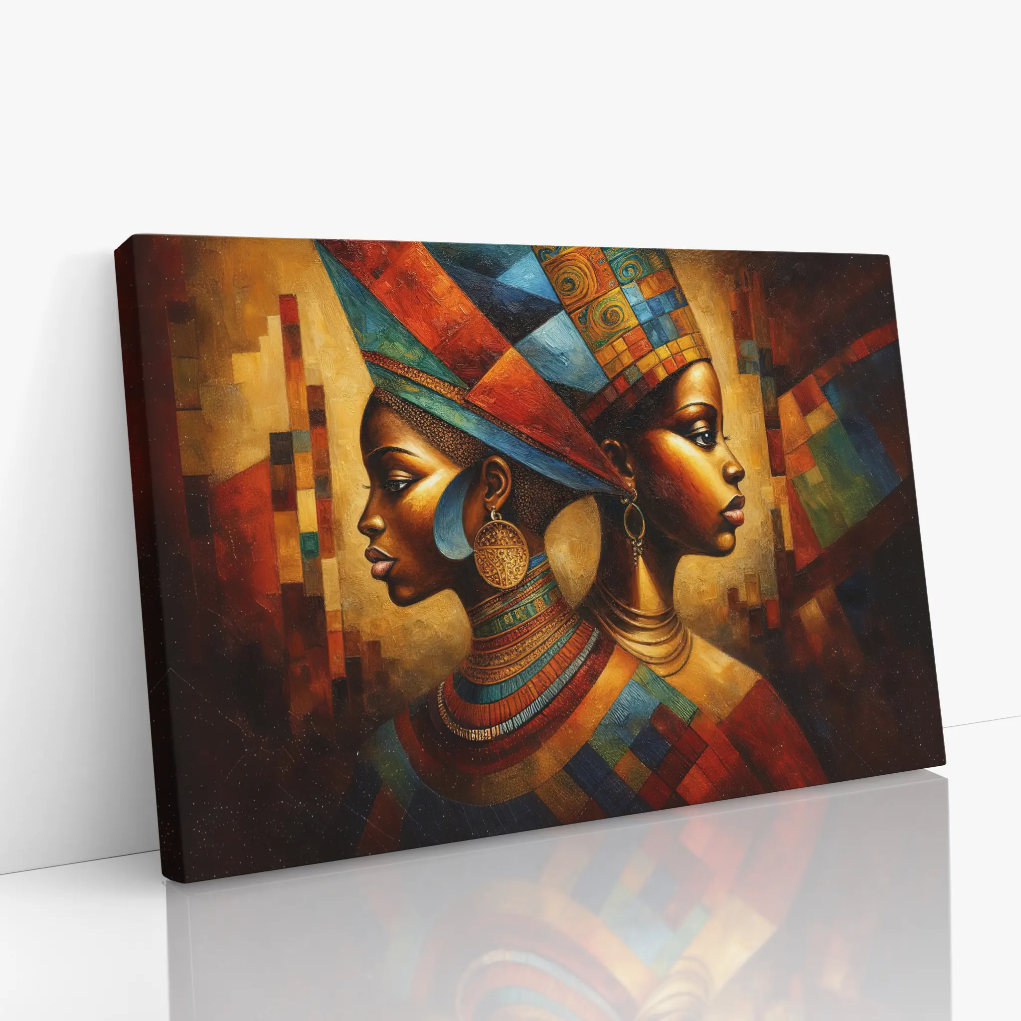 Twin Queens in Mosaic Crowns Giclée Print 329020 Visual Wall Art AR3:2H Giclée Print