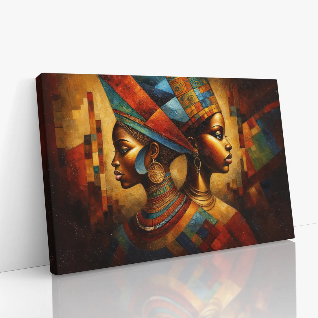 Twin Queens in Mosaic Crowns Giclée Print 329020 Visual Wall Art AR3:2H Giclée Print