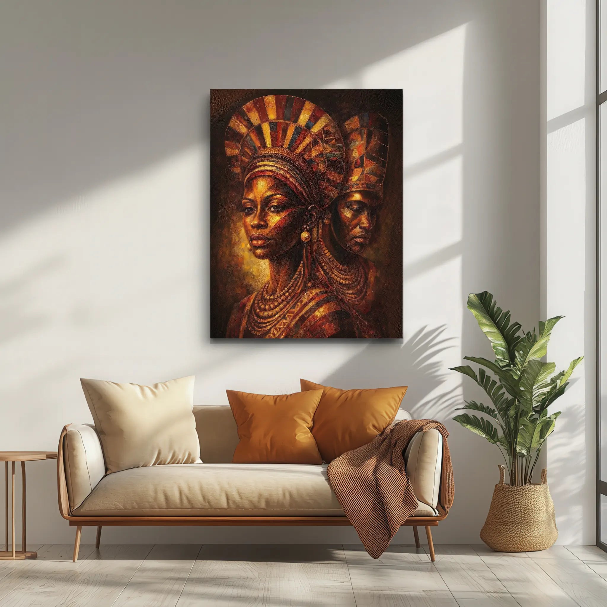 Twin Queens in Mosaic Light Giclée Prints 459023 Visual Wall Art AR3:4V-AR4:5V Giclée Print
