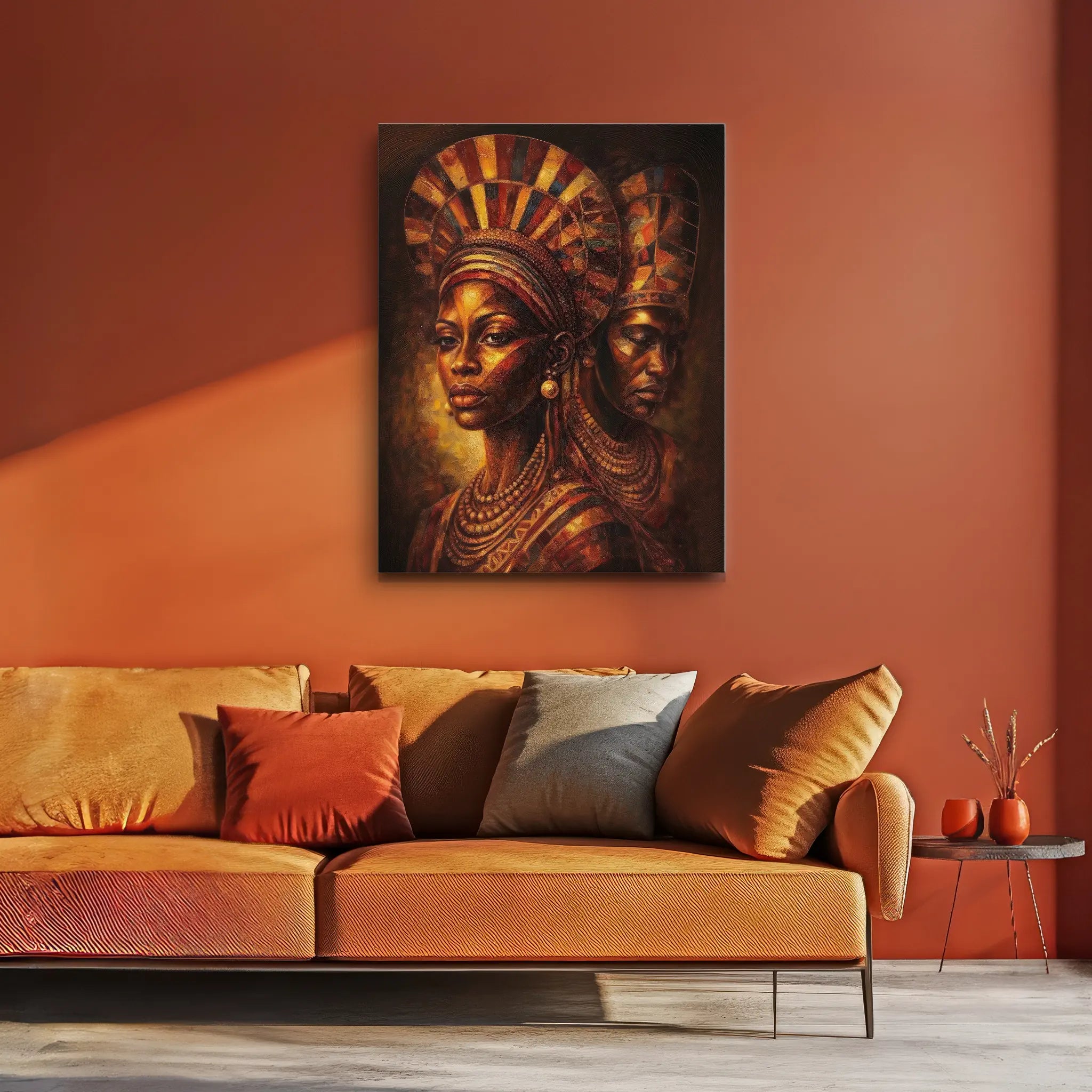 Twin Queens in Mosaic Light Giclée Prints 459023 Visual Wall Art AR3:4V-AR4:5V Giclée Print