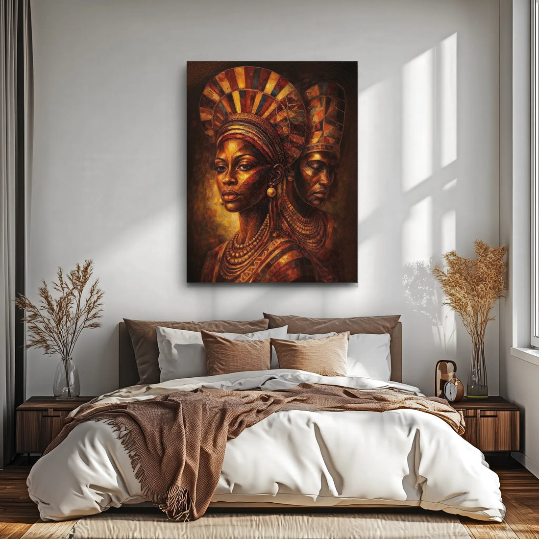 Twin Queens in Mosaic Light Giclée Prints 459023 Visual Wall Art AR3:4V-AR4:5V Giclée Print