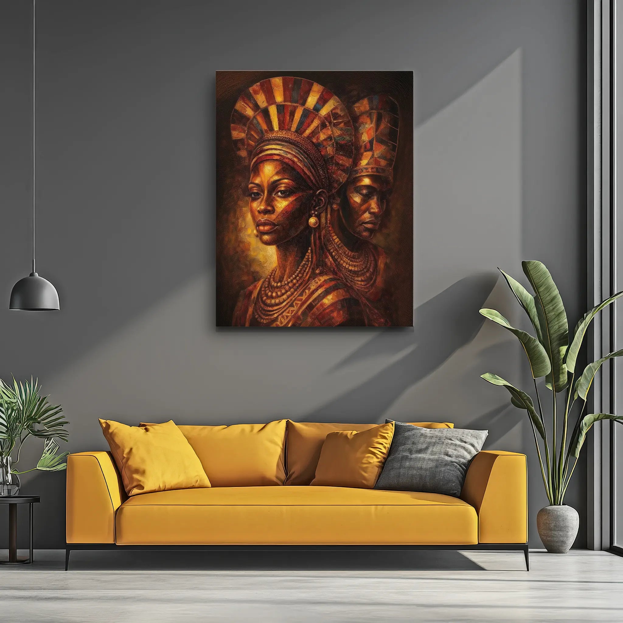 Twin Queens in Mosaic Light Giclée Prints 459023 Visual Wall Art AR3:4V-AR4:5V Giclée Print