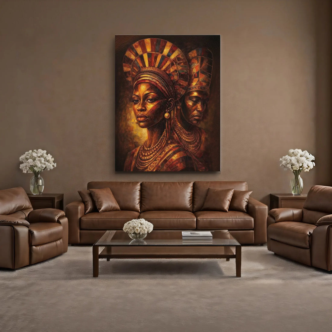 Twin Queens in Mosaic Light Giclée Prints 459023 Visual Wall Art AR3:4V-AR4:5V Giclée Print