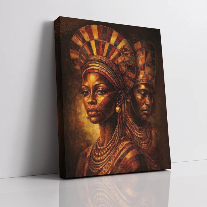 Twin Queens in Mosaic Light Giclée Prints 459023 Visual Wall Art AR3:4V-AR4:5V Giclée Print
