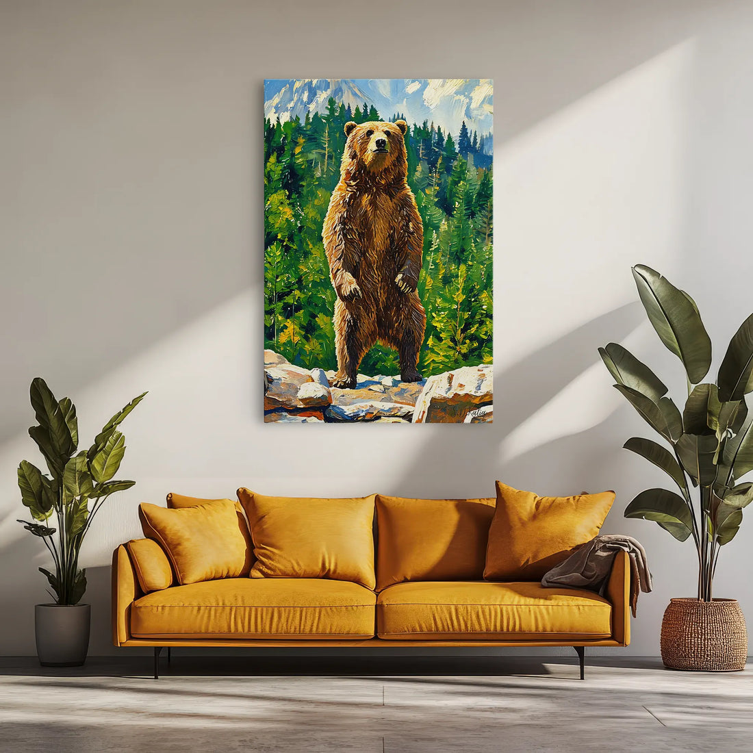 Upright Bear in the Pines Giclée Print 231064 Visual Wall Art AR2:3V Giclée Print