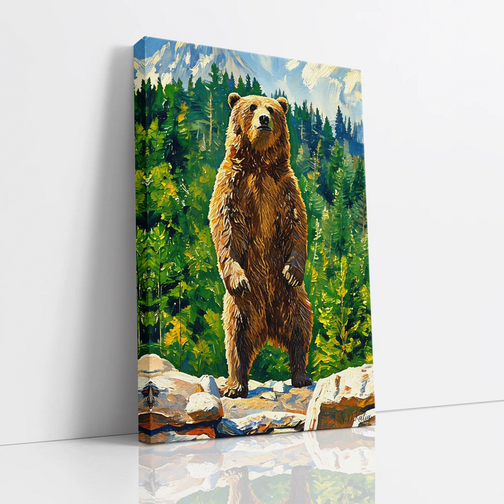 Upright Bear in the Pines Giclée Print 231064 Visual Wall Art AR2:3V Giclée Print