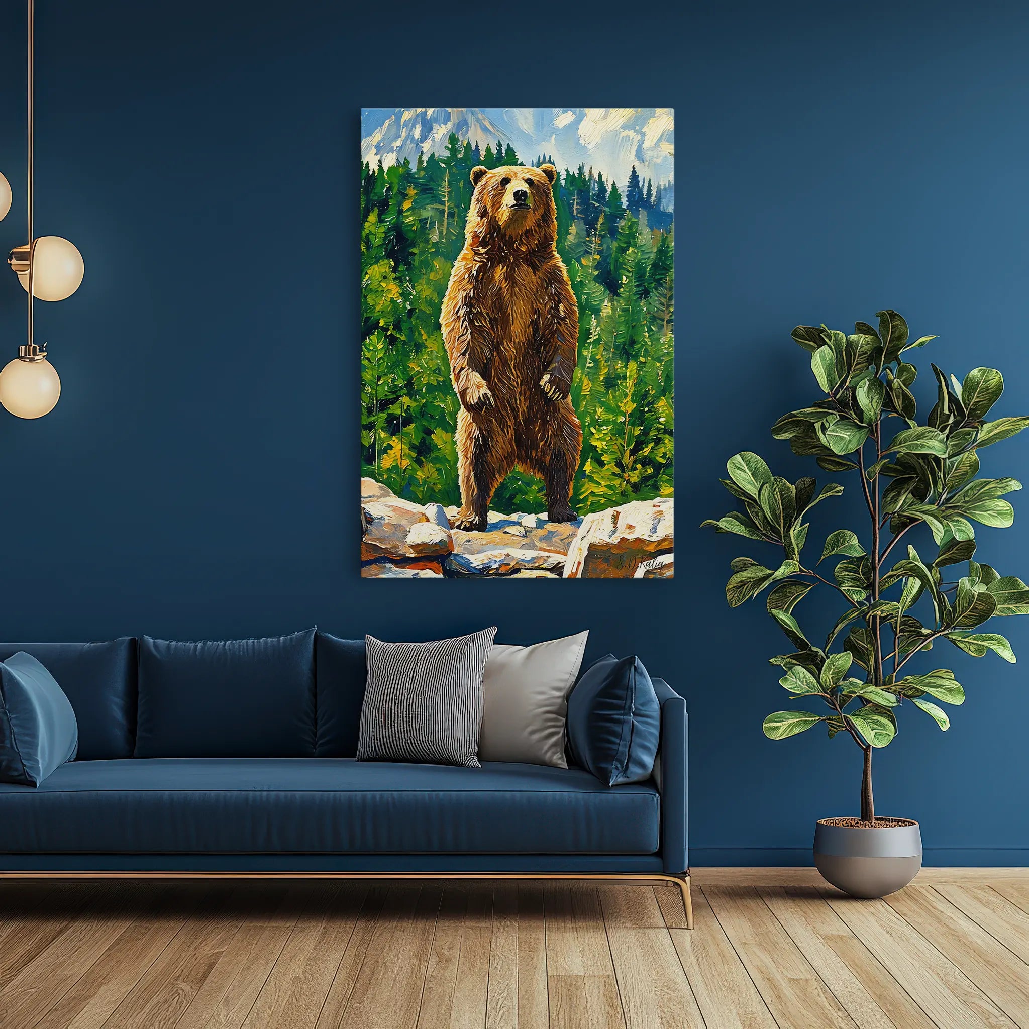 Upright Bear in the Pines Giclée Print 231064 Visual Wall Art AR2:3V Giclée Print