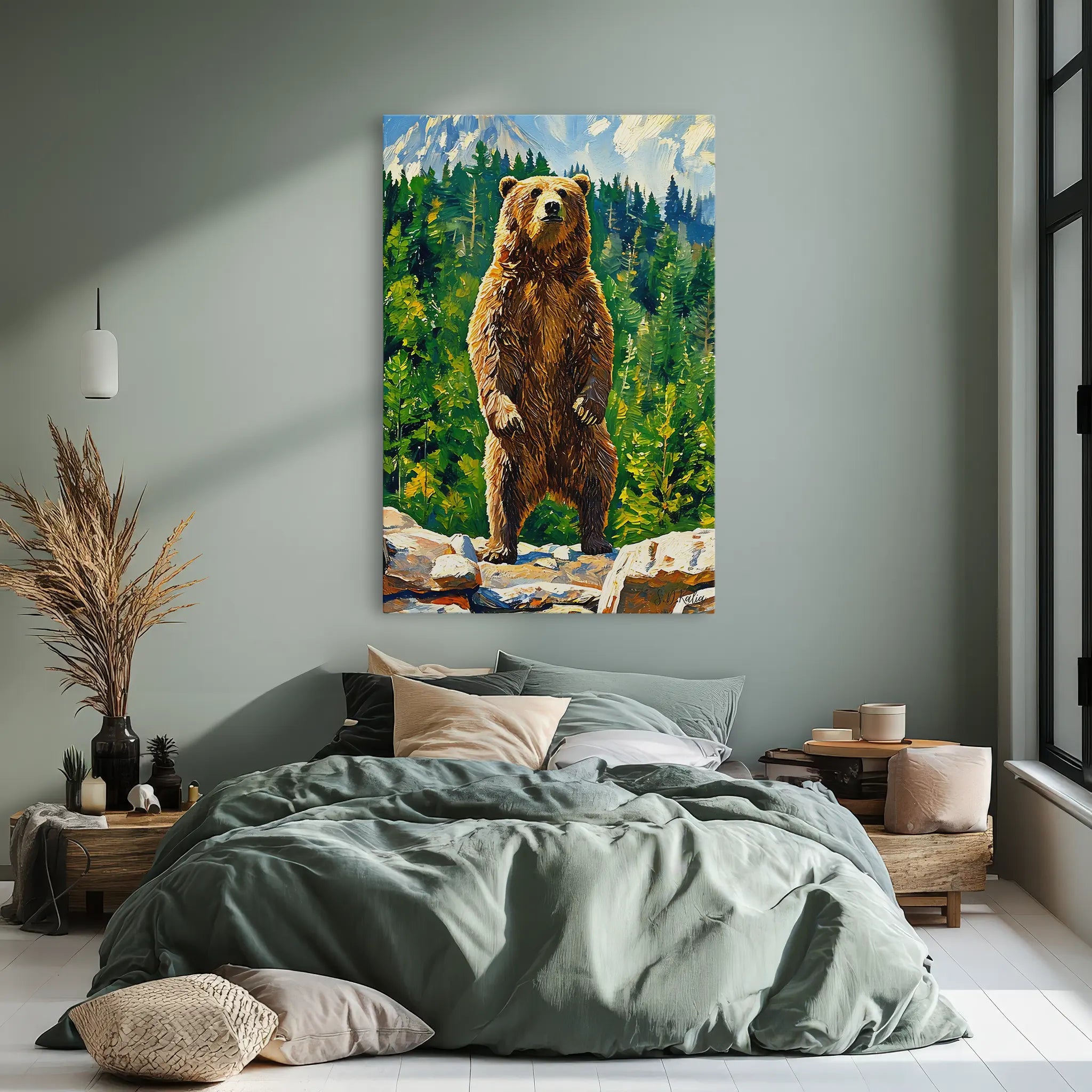 Upright Bear in the Pines Giclée Print 231064 Visual Wall Art AR2:3V Giclée Print