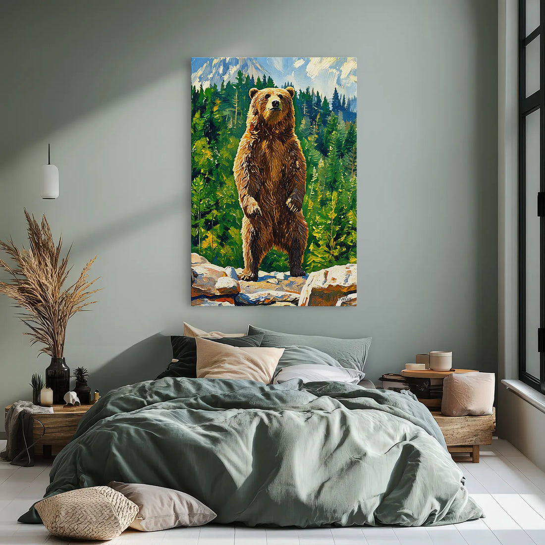 Upright Bear in the Pines Giclée Print 231064 Visual Wall Art AR2:3V Giclée Print