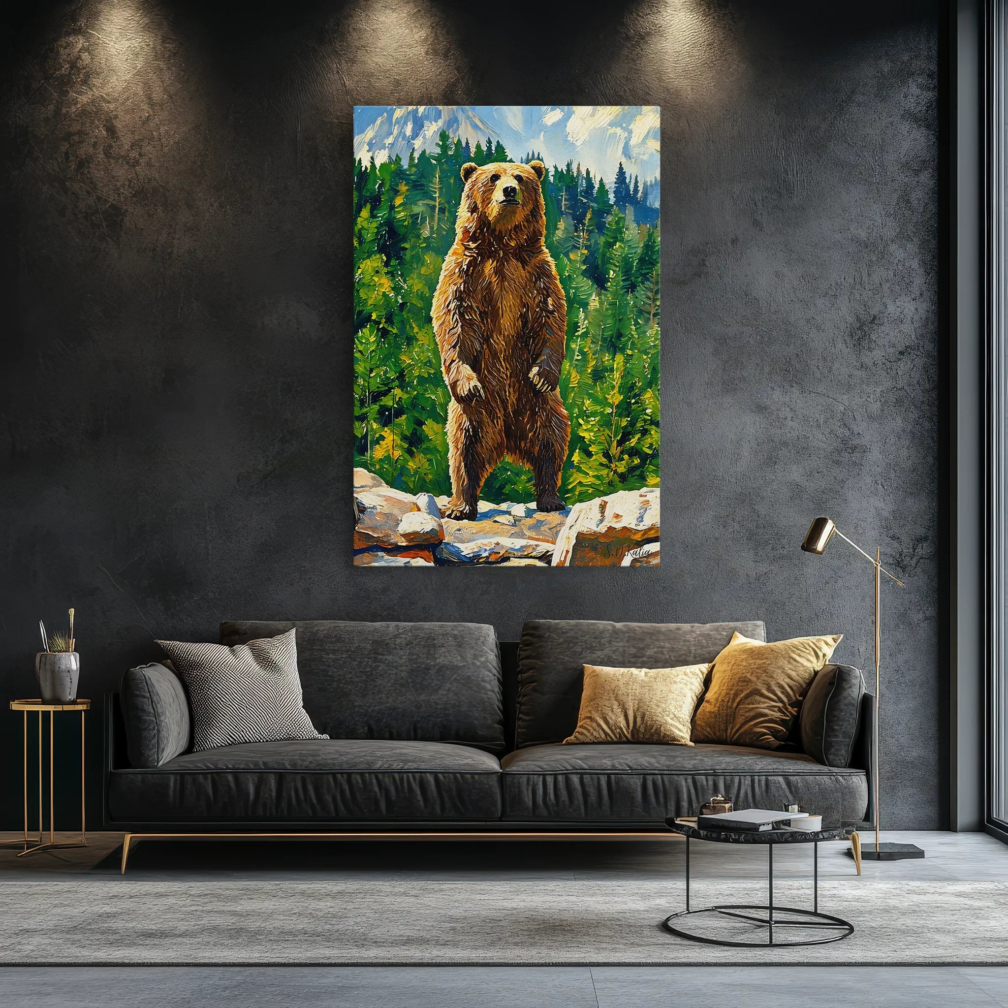 Upright Bear in the Pines Giclée Print 231064 Visual Wall Art AR2:3V Giclée Print