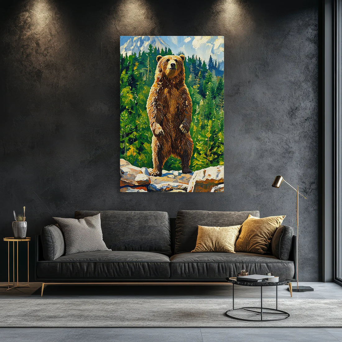Upright Bear in the Pines Giclée Print 231064 Visual Wall Art AR2:3V Giclée Print