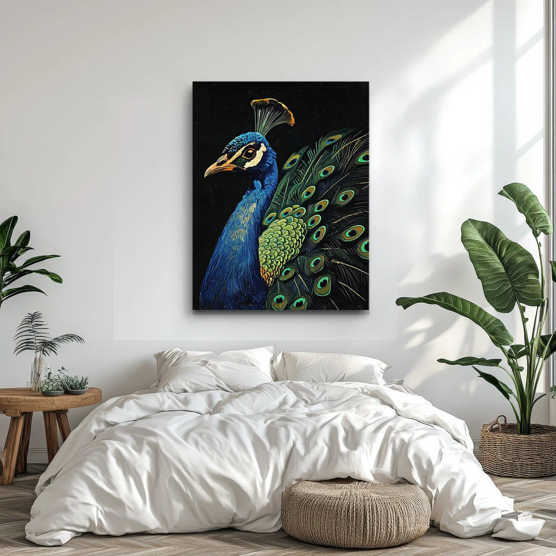 Vibrant Feather Fusion Peacock Giclée Print 454646 Visual Wall Art AR3:4V-AR4:5V Giclée Print