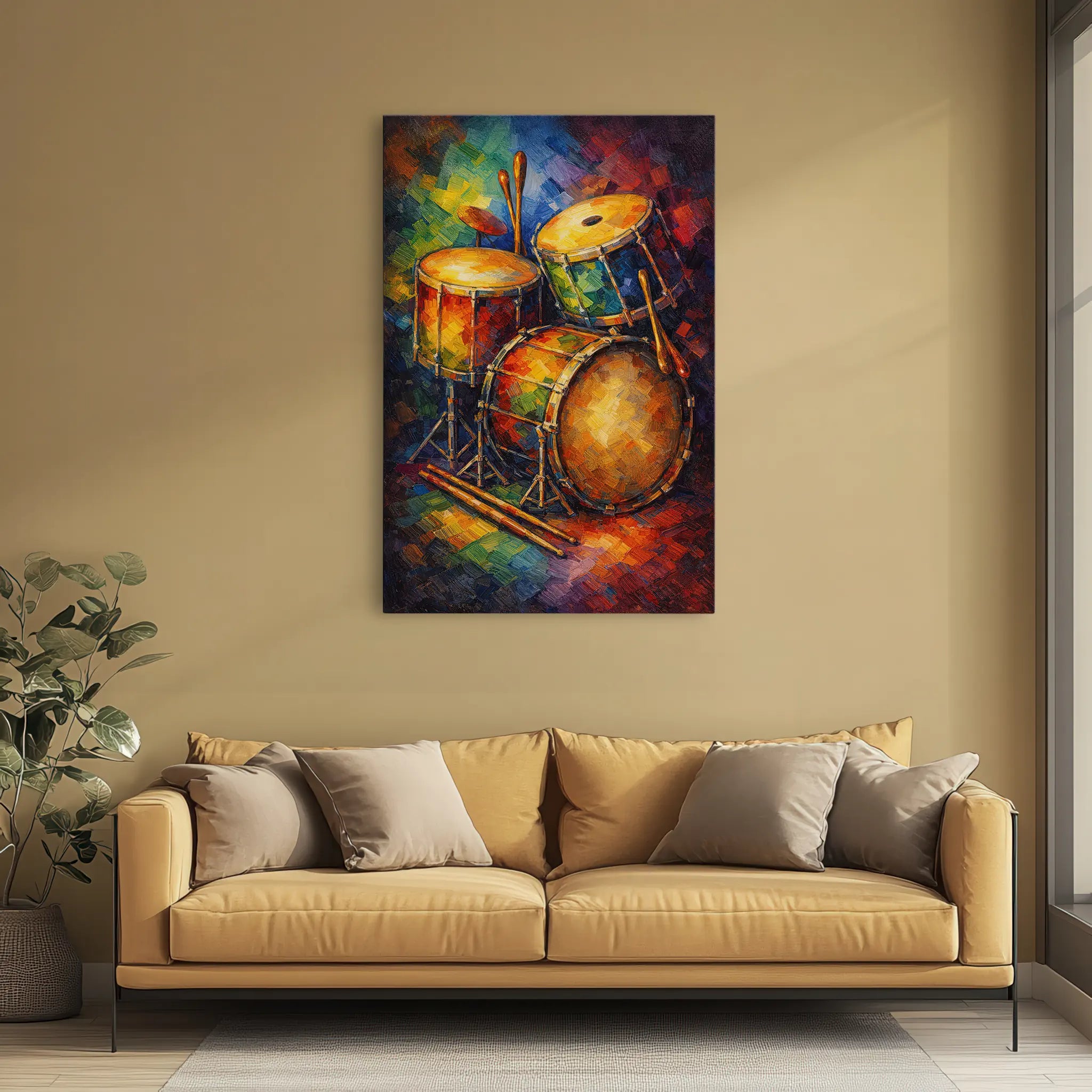 Vibrant Jazz Drum Kit Giclée Print 235016 Visual Wall Art AR2:3V Giclée Print