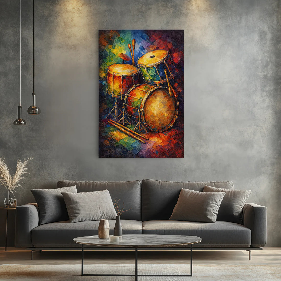 Vibrant Jazz Drum Kit Giclée Print 235016 Visual Wall Art AR2:3V Giclée Print