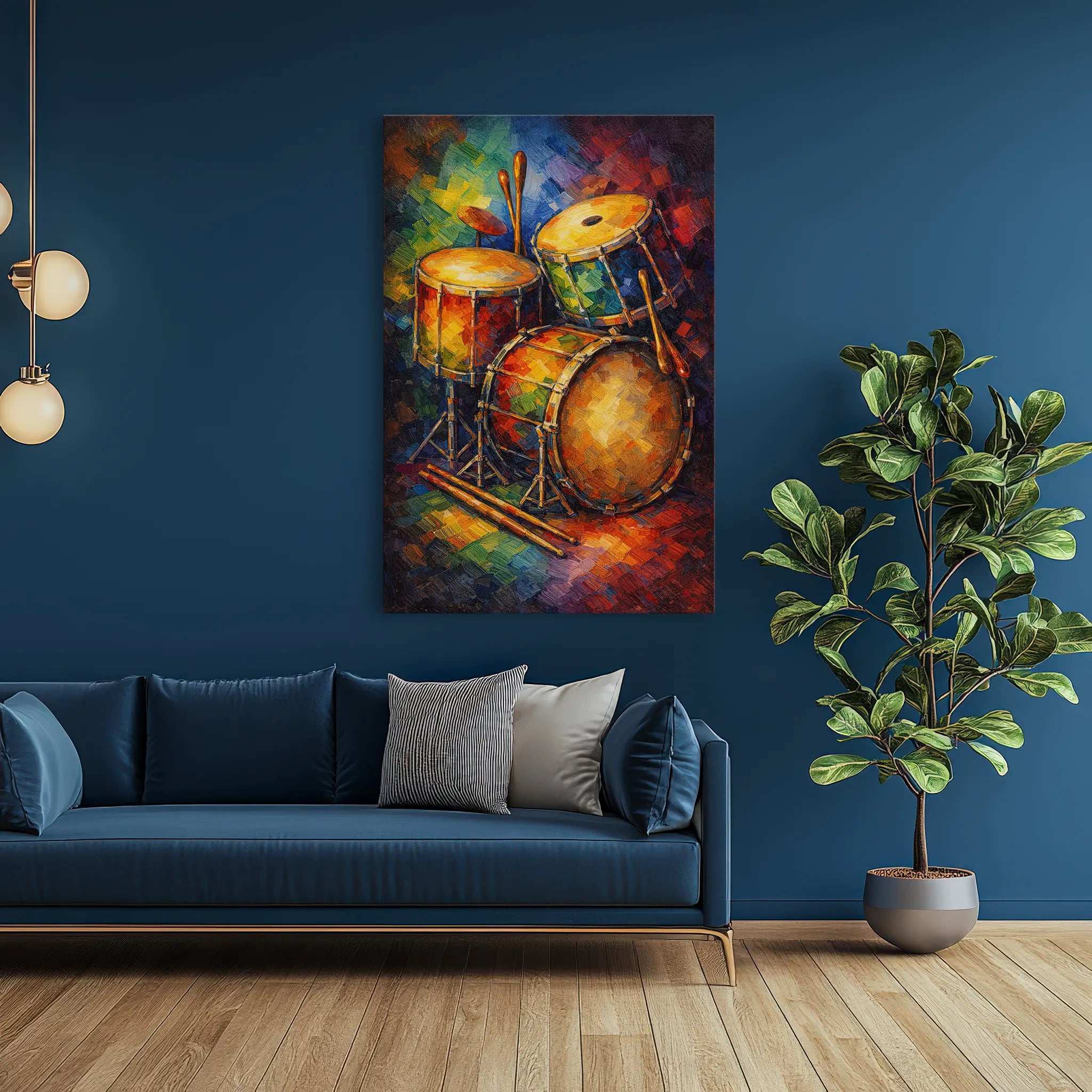 Vibrant Jazz Drum Kit Giclée Print 235016 Visual Wall Art AR2:3V Giclée Print