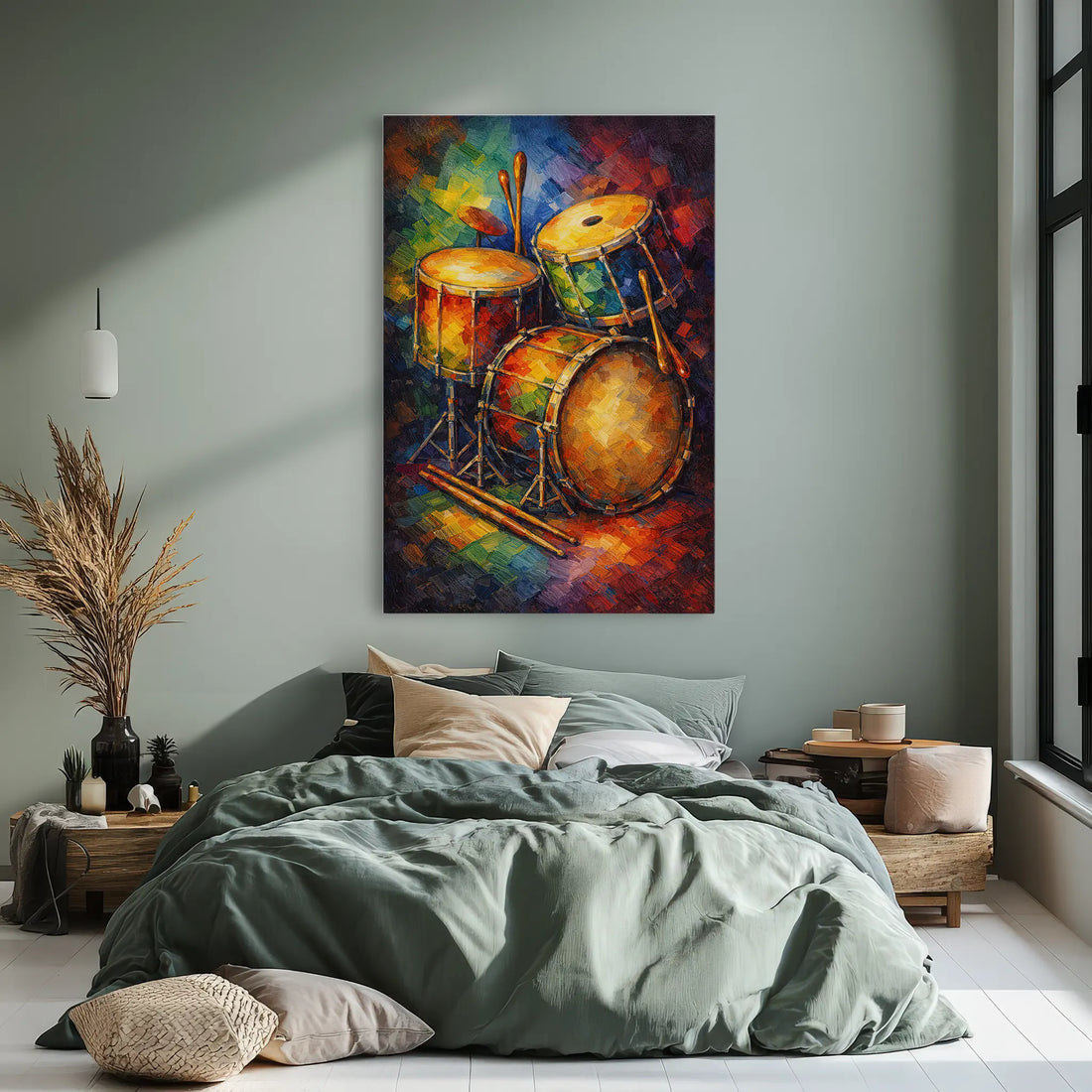 Vibrant Jazz Drum Kit Giclée Print 235016 Visual Wall Art AR2:3V Giclée Print