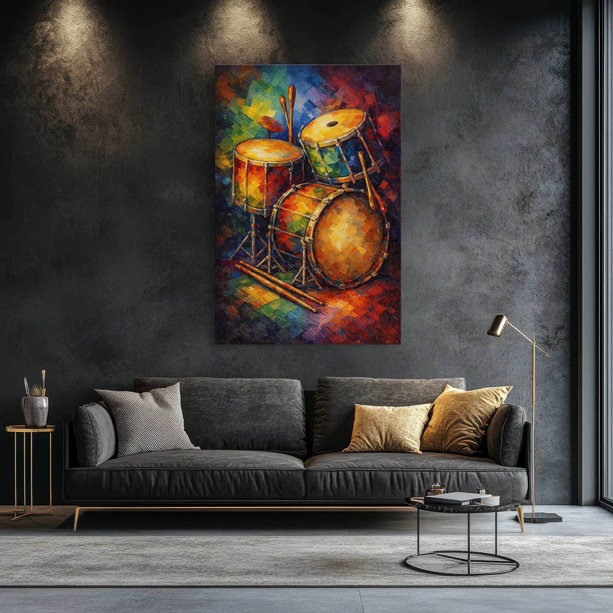Vibrant Jazz Drum Kit Giclée Print 235016 Visual Wall Art AR2:3V Giclée Print