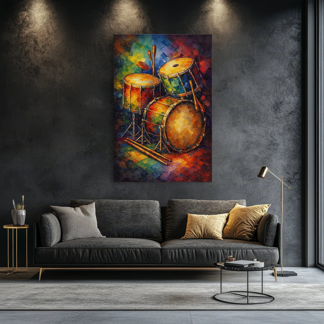 Vibrant Jazz Drum Kit Giclée Print 235016 Visual Wall Art AR2:3V Giclée Print
