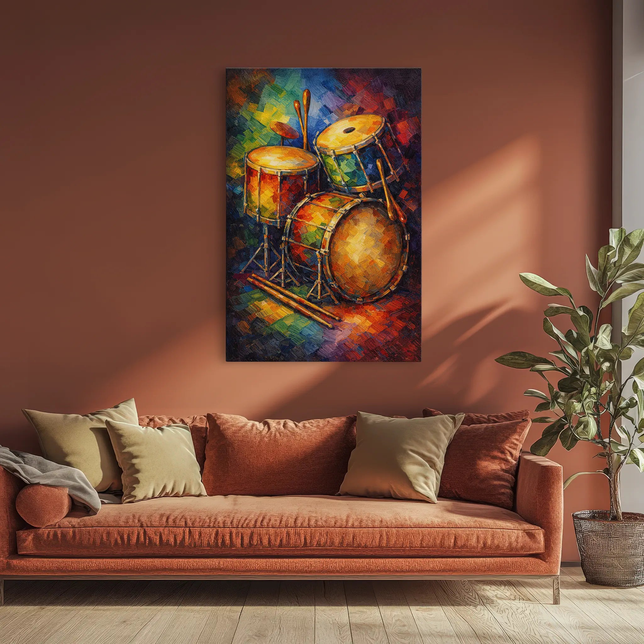 Vibrant Jazz Drum Kit Giclée Print 235016 Visual Wall Art AR2:3V Giclée Print