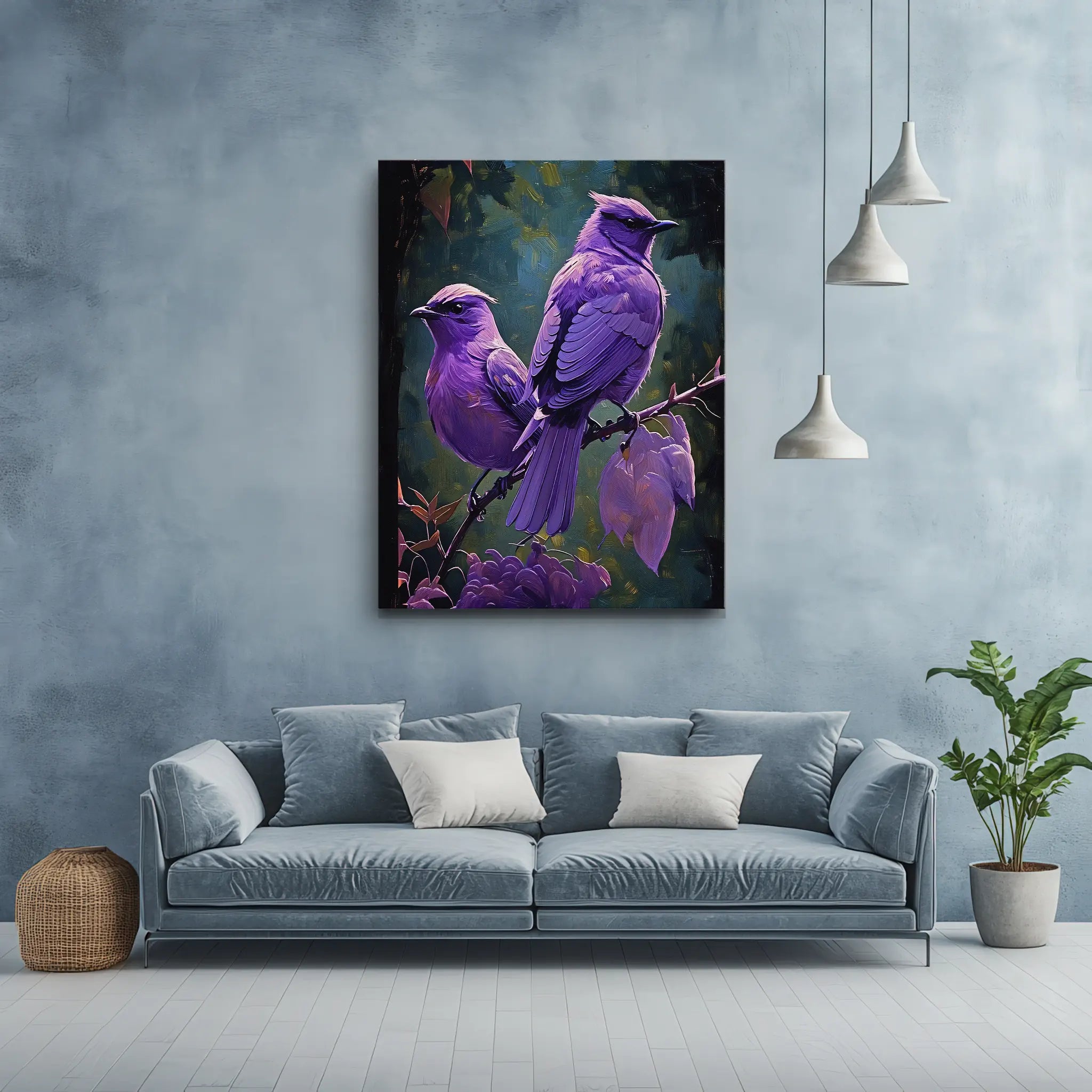 Violet Vistas Birds On Branch Giclée Print 454026 Visual Wall Art AR3:4V-AR4:5V Giclée Print