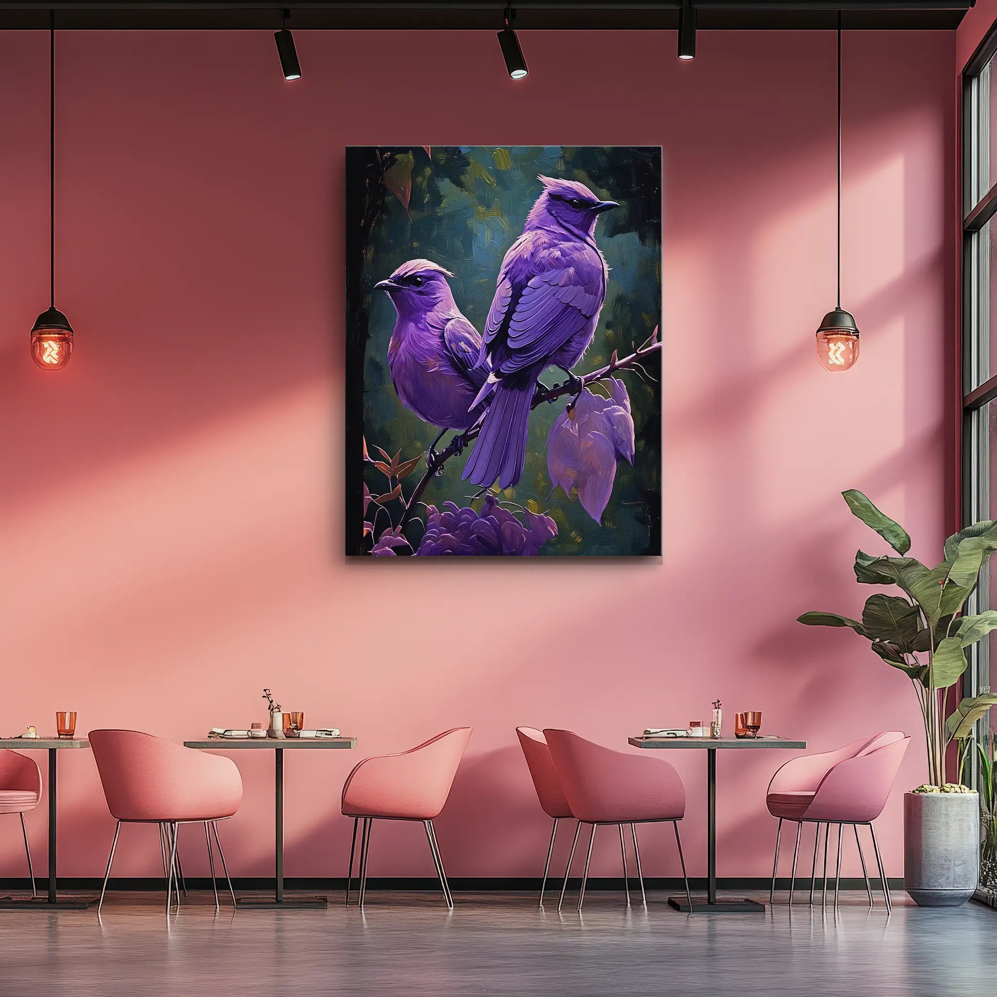 Violet Vistas Birds On Branch Giclée Print 454026 Visual Wall Art AR3:4V-AR4:5V Giclée Print