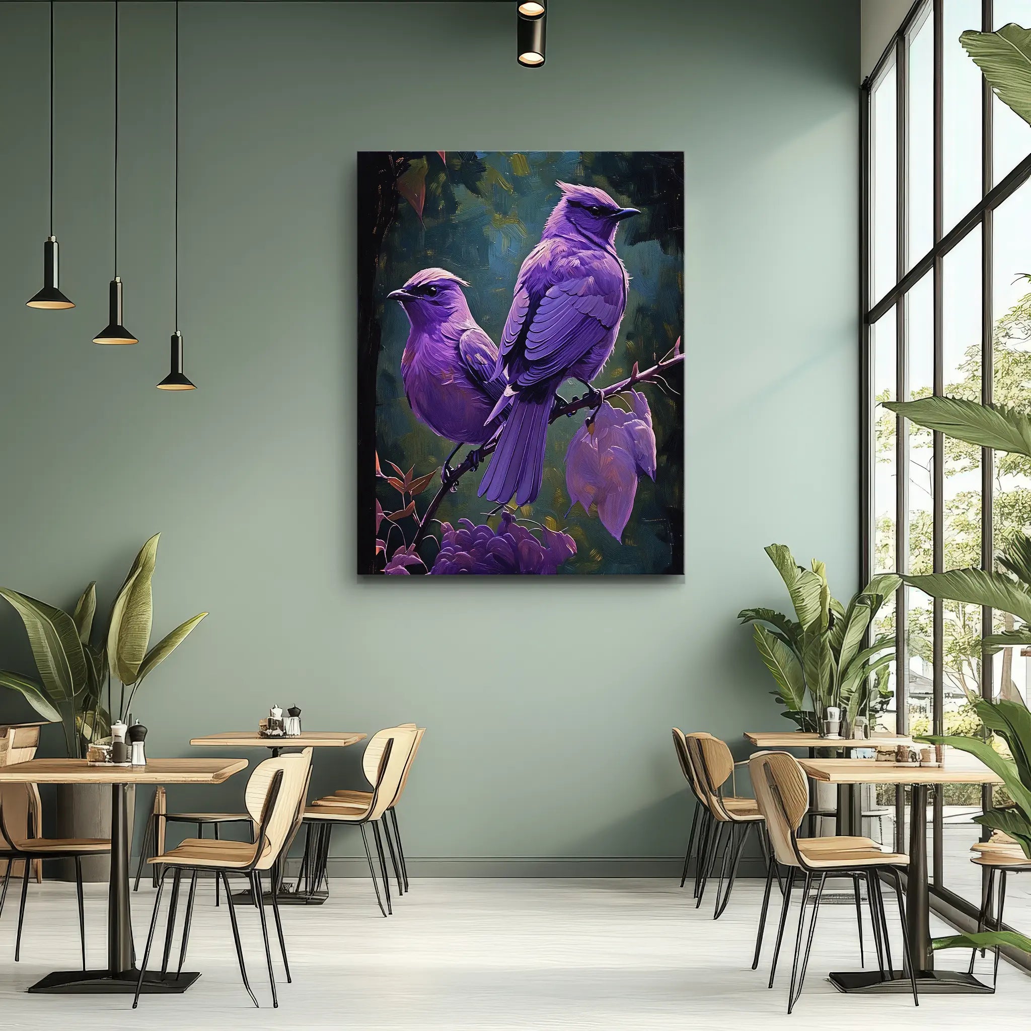 Violet Vistas Birds On Branch Giclée Print 454026 Visual Wall Art AR3:4V-AR4:5V Giclée Print