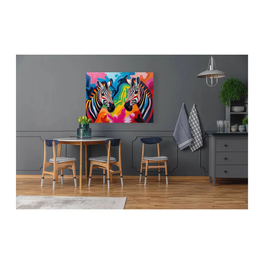 Vivid Zebras Giclée Print 43142 Visual Wall Art