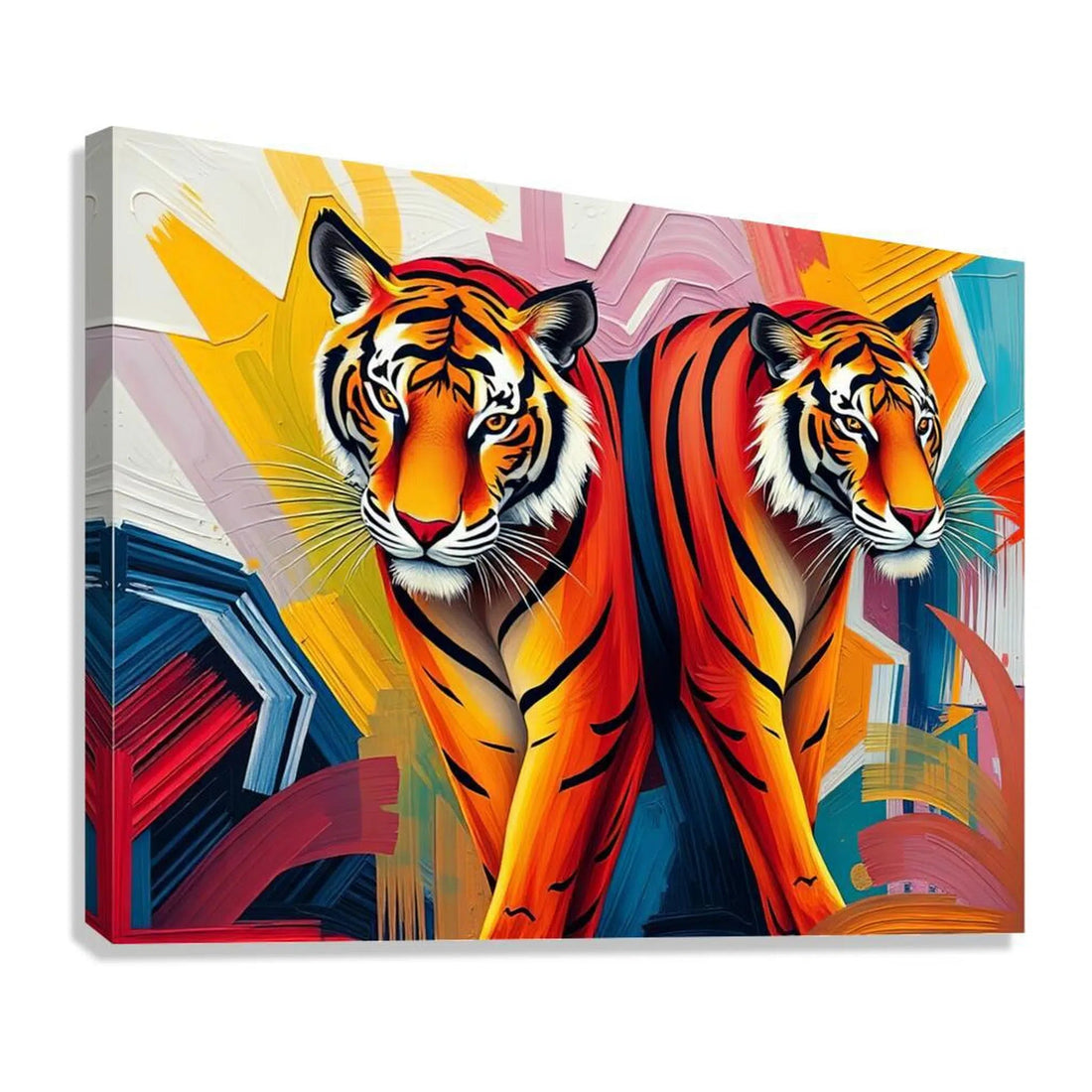 Walking Side By Side Tigers Giclee Print 43130 Pictorem.com