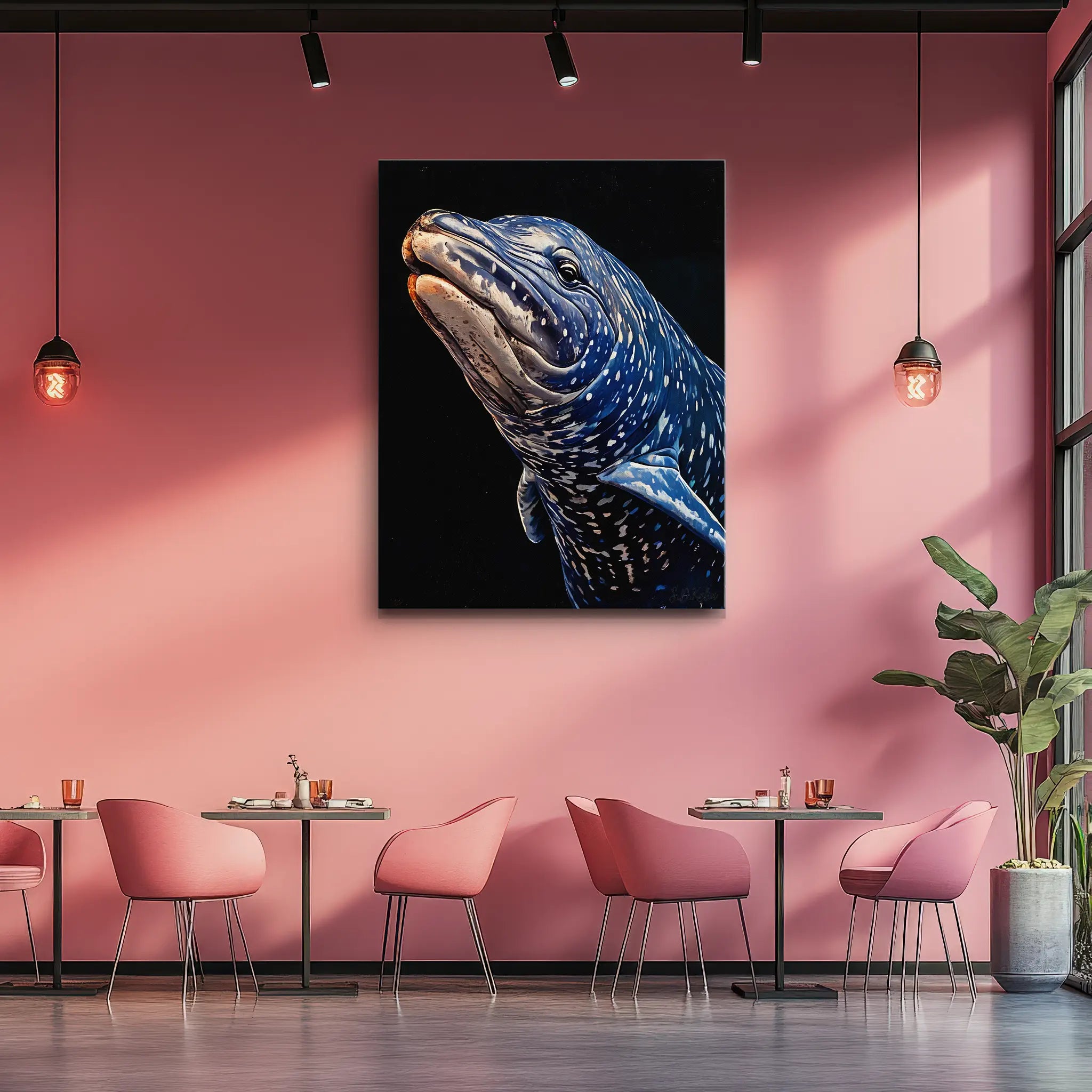 Whale Shark Close‑Up Marine Giclée Print 451027 Visual Wall Art AR3:4V-AR4:5V Giclée Print