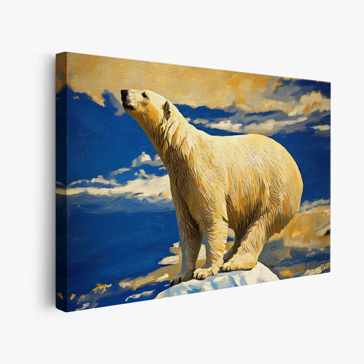 White Polar Bear Standing on Ice Floe Giclée Print 321014 Visual Wall Art AR3:2H Giclée Print