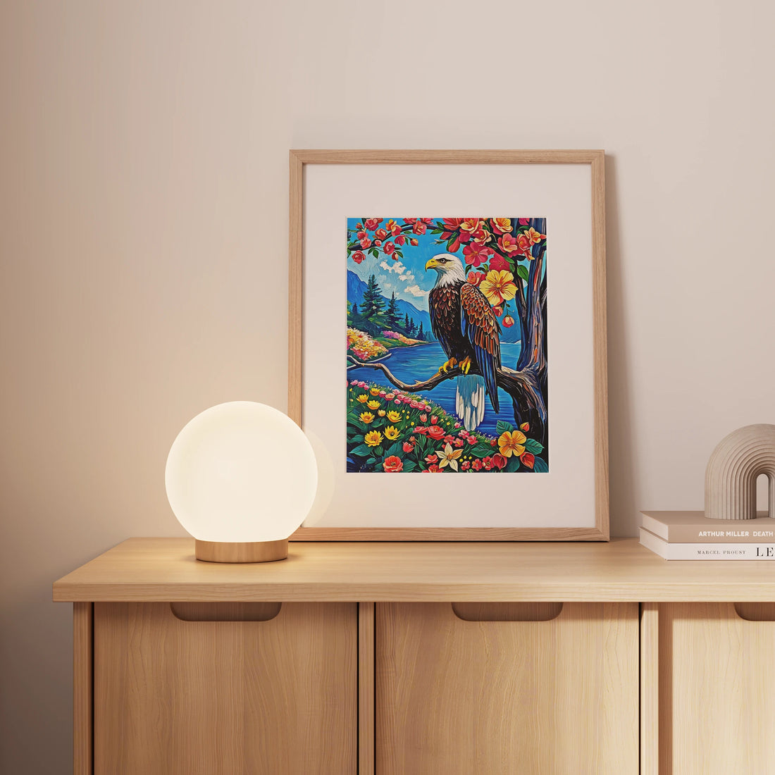 White Headed Sea Eagle-Bald Eagle-Framed Paper Print-452205 Visual Wall Art Framed Print