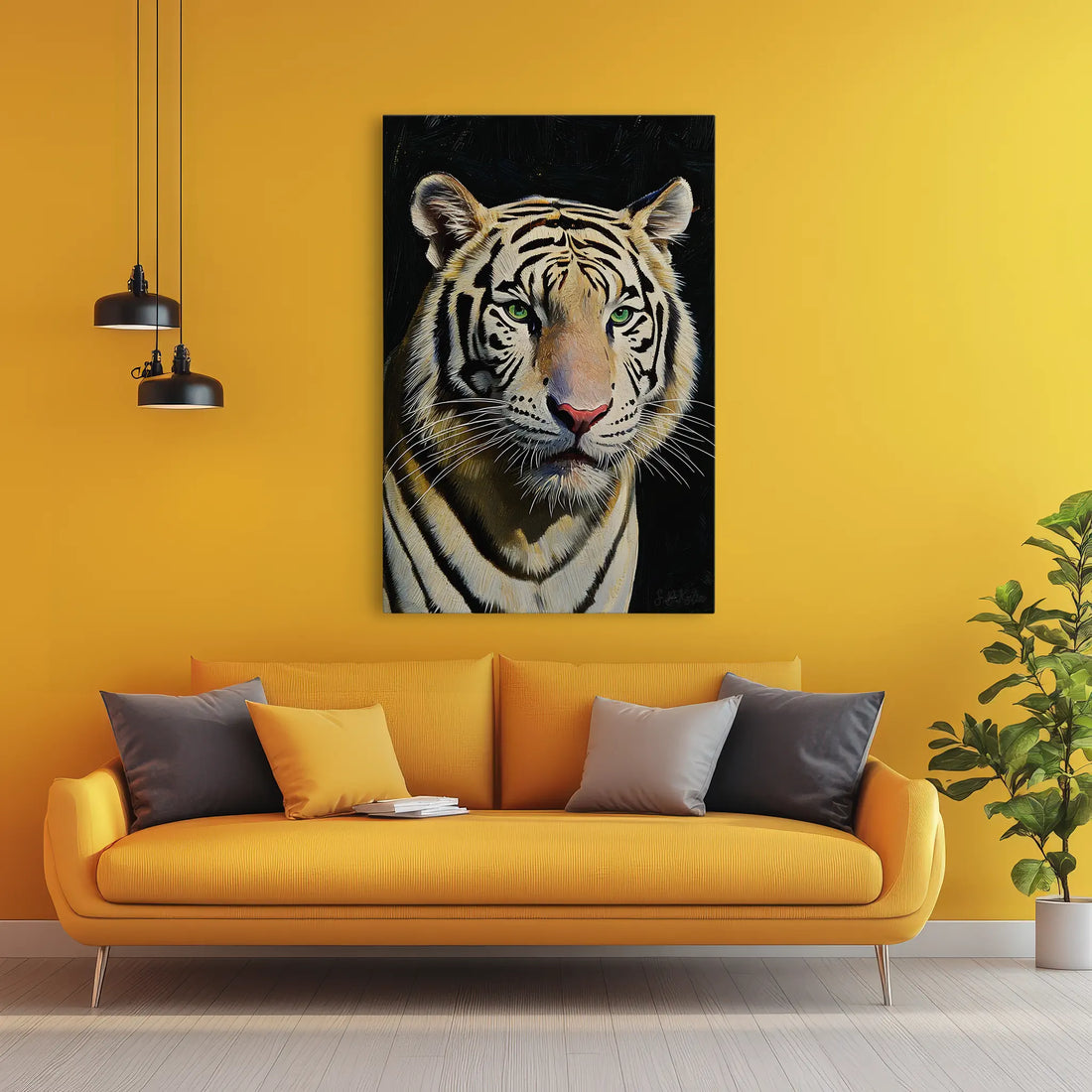 White Tiger Stare Giclée Print 231065 Visual Wall Art AR2:3V Giclée Print