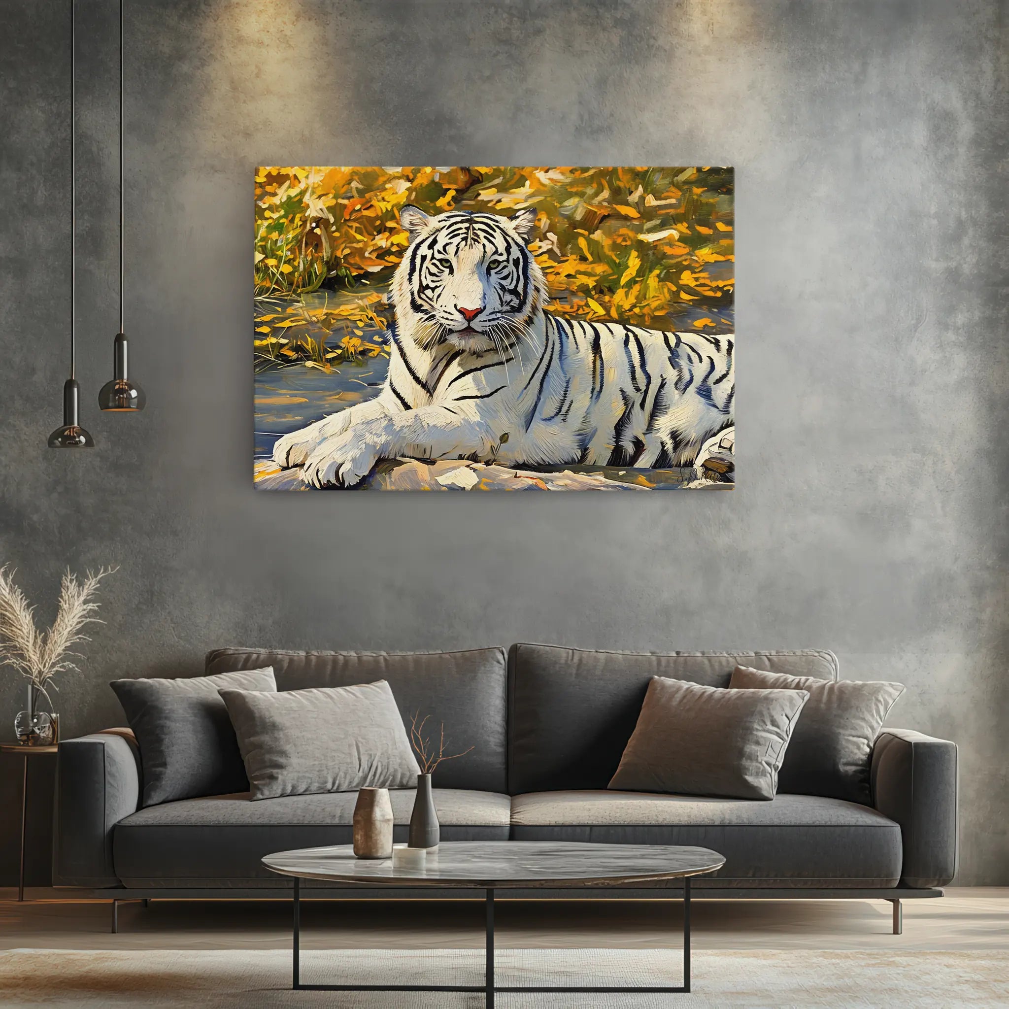 White Tiger by Autumn Leaves Giclée Print 321015 Visual Wall Art AR3:2H Giclée Print