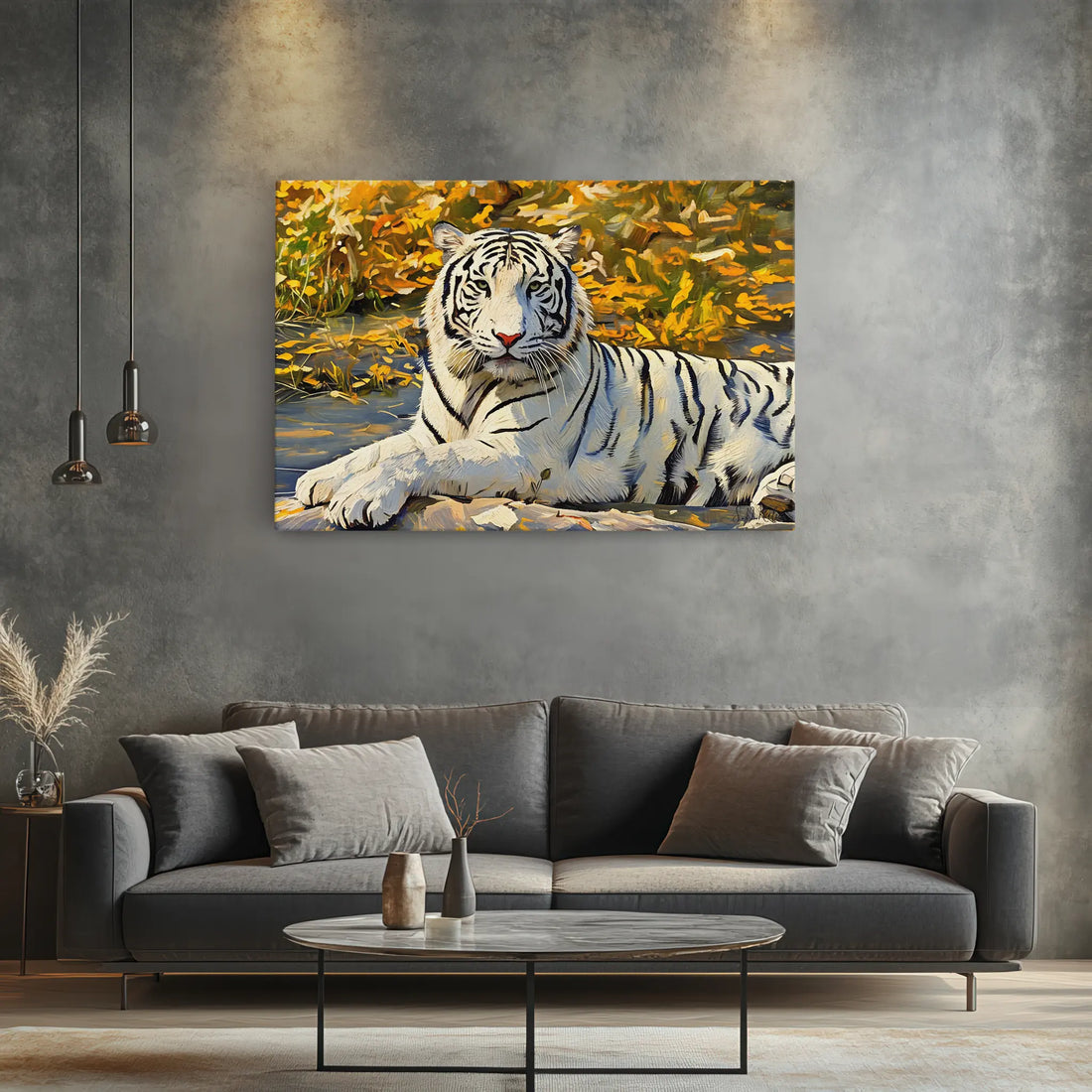 White Tiger by Autumn Leaves Giclée Print 321015 Visual Wall Art AR3:2H Giclée Print