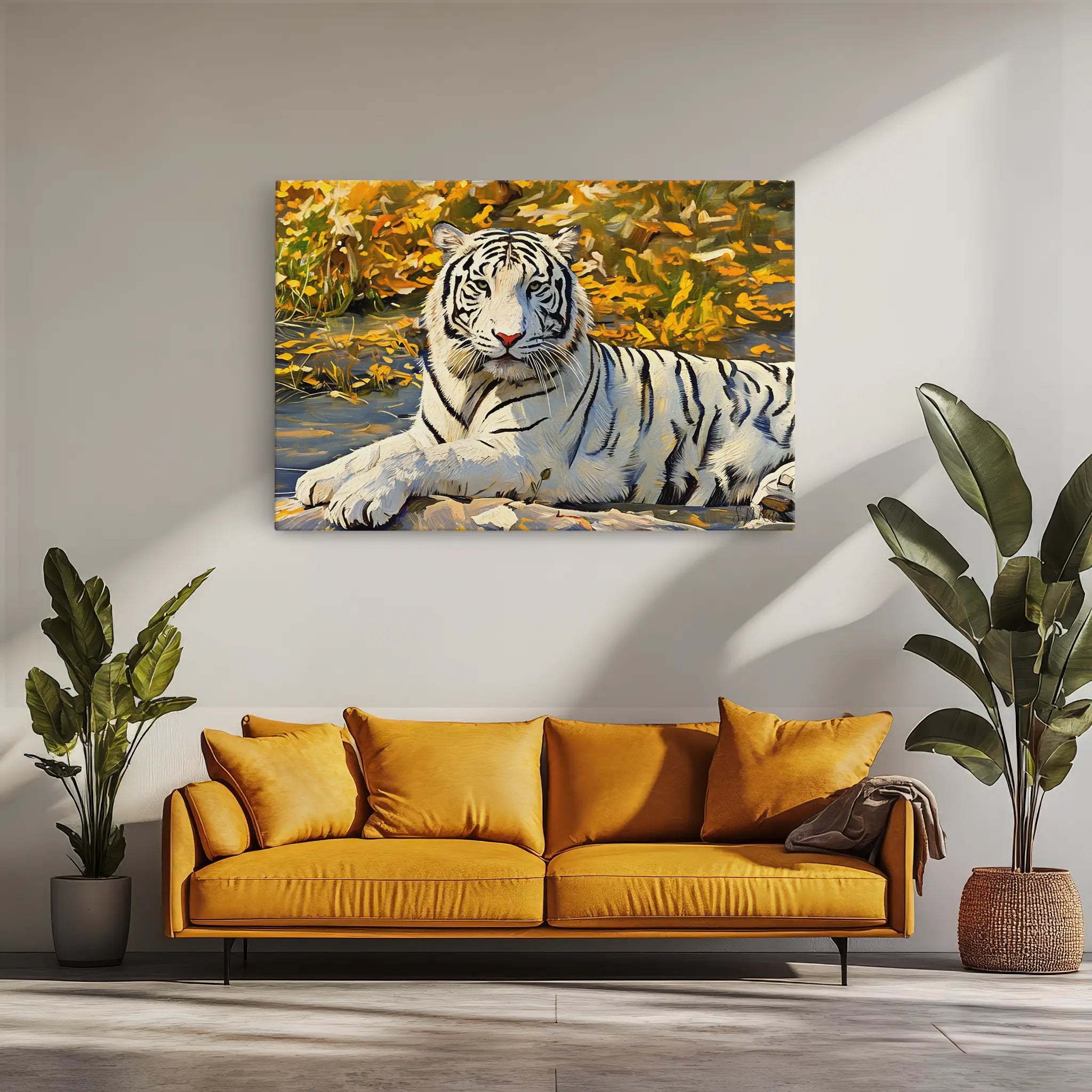 White Tiger by Autumn Leaves Giclée Print 321015 Visual Wall Art AR3:2H Giclée Print
