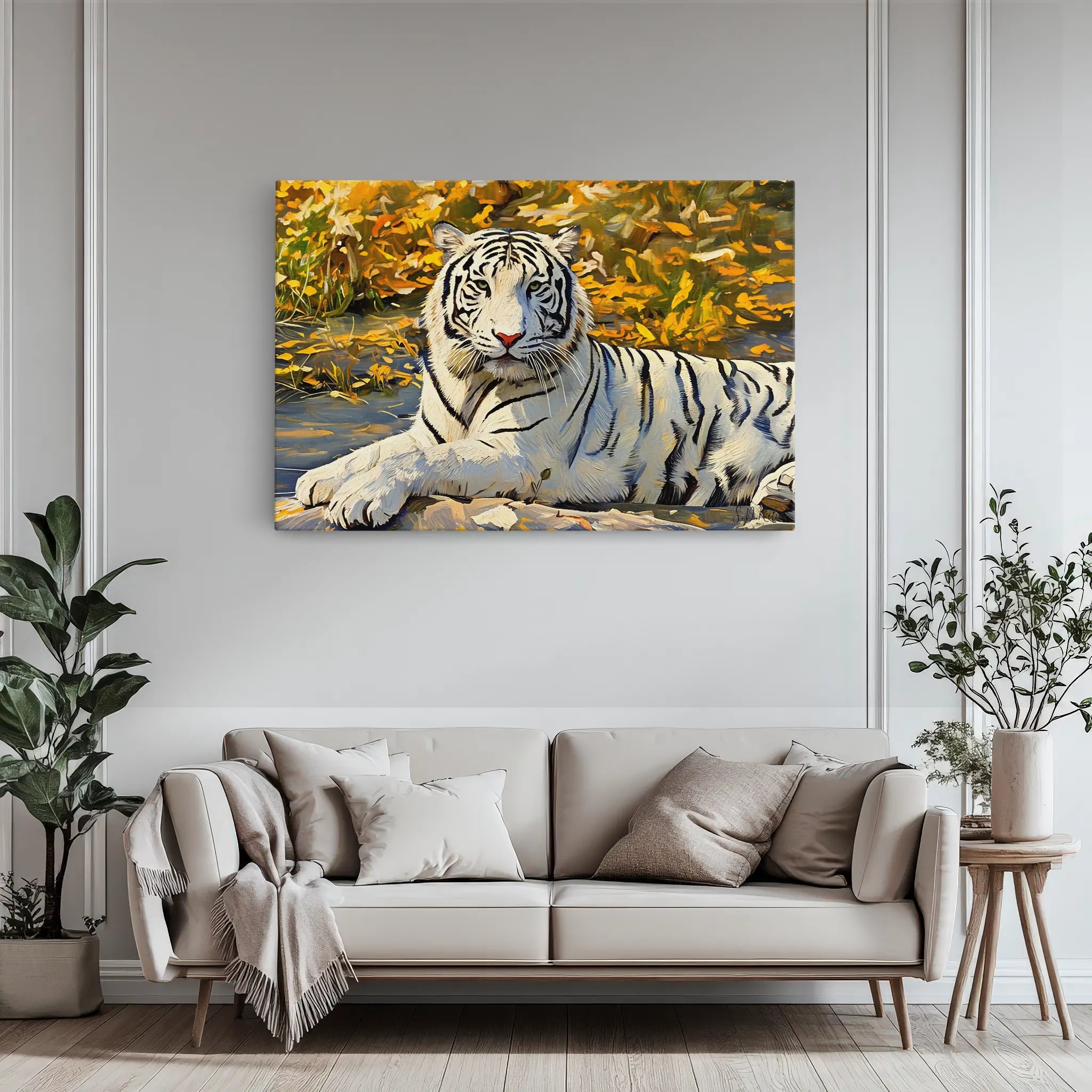 White Tiger by Autumn Leaves Giclée Print 321015 Visual Wall Art AR3:2H Giclée Print