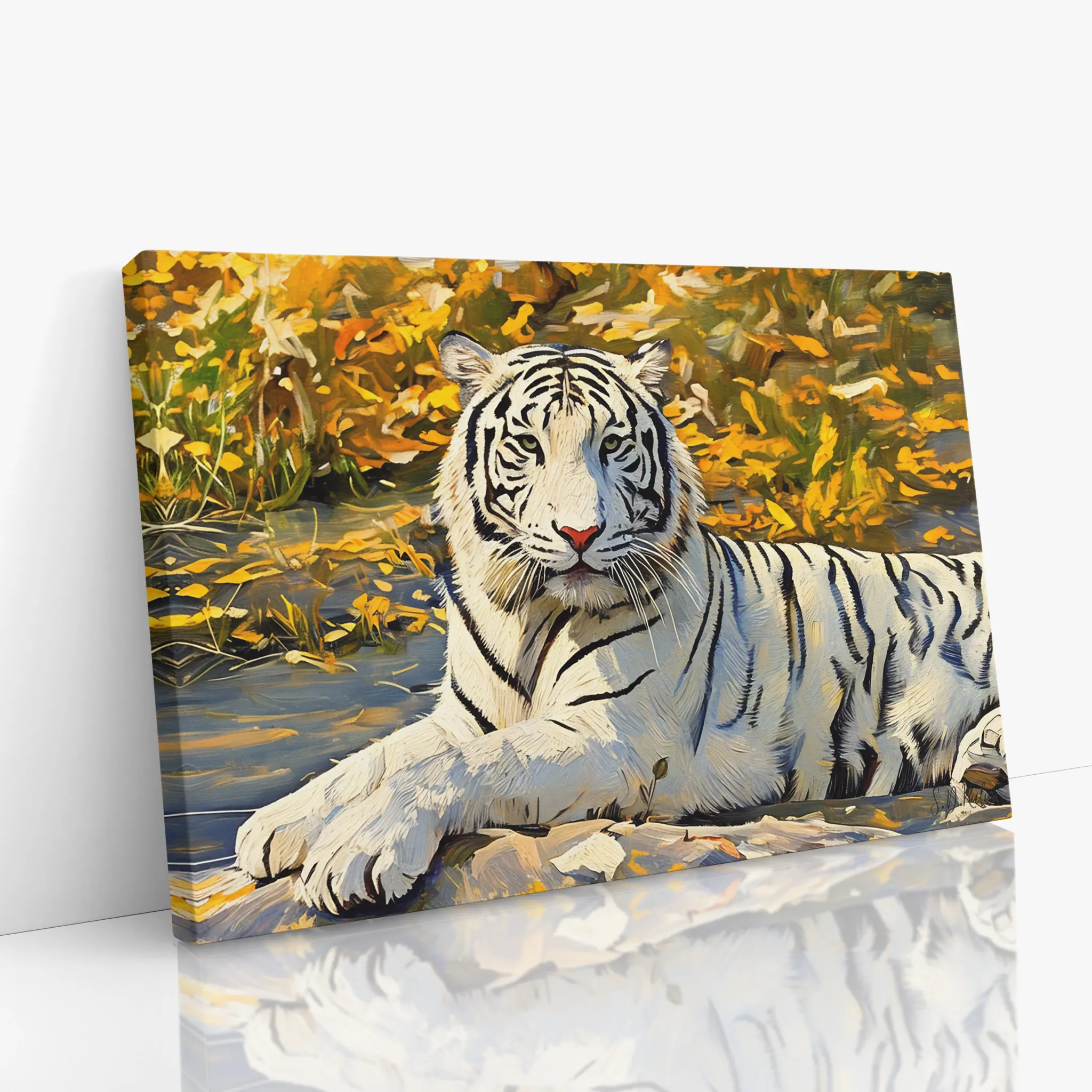 White Tiger by Autumn Leaves Giclée Print 321015 Visual Wall Art AR3:2H Giclée Print