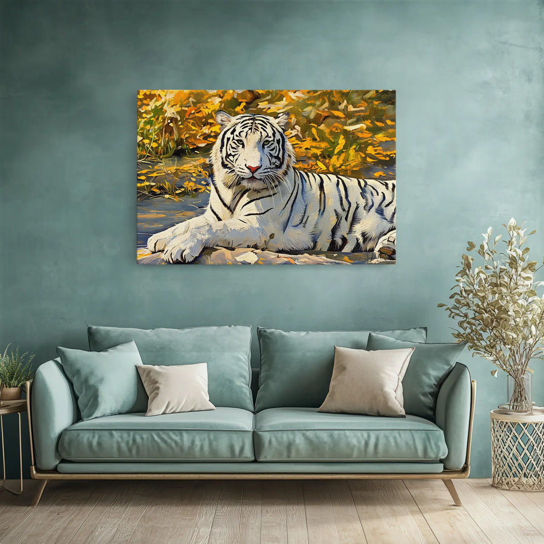 White Tiger by Autumn Leaves Giclée Print 321015 Visual Wall Art AR3:2H Giclée Print