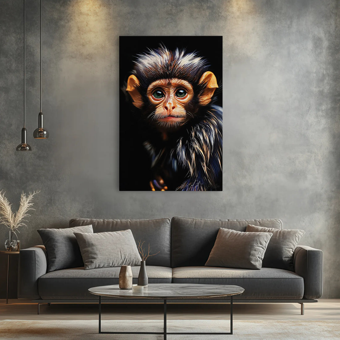 Wide-Eyed Young Monkey Giclée Print 231066 Visual Wall Art AR2:3V Giclée Print