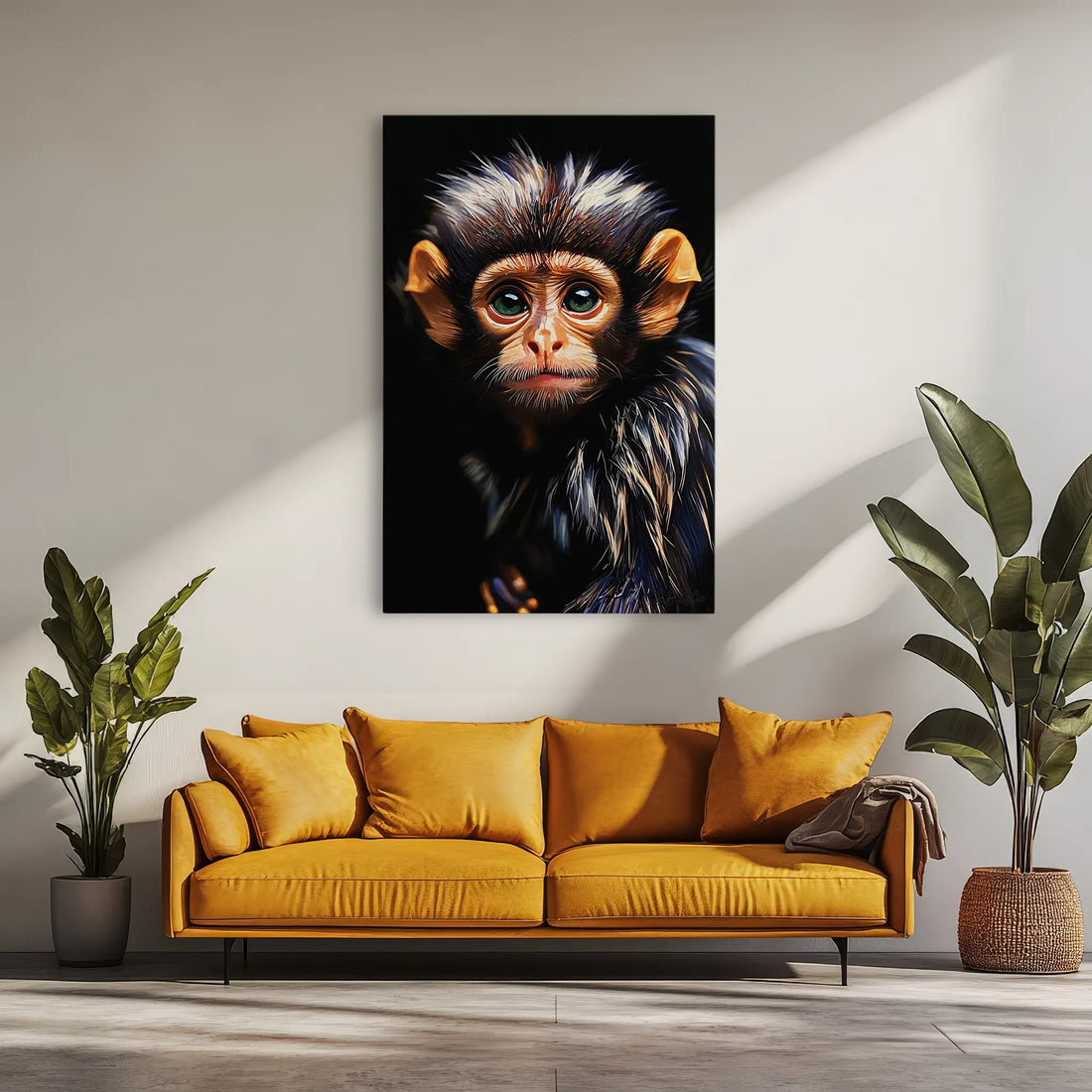 Wide-Eyed Young Monkey Giclée Print 231066 Visual Wall Art AR2:3V Giclée Print