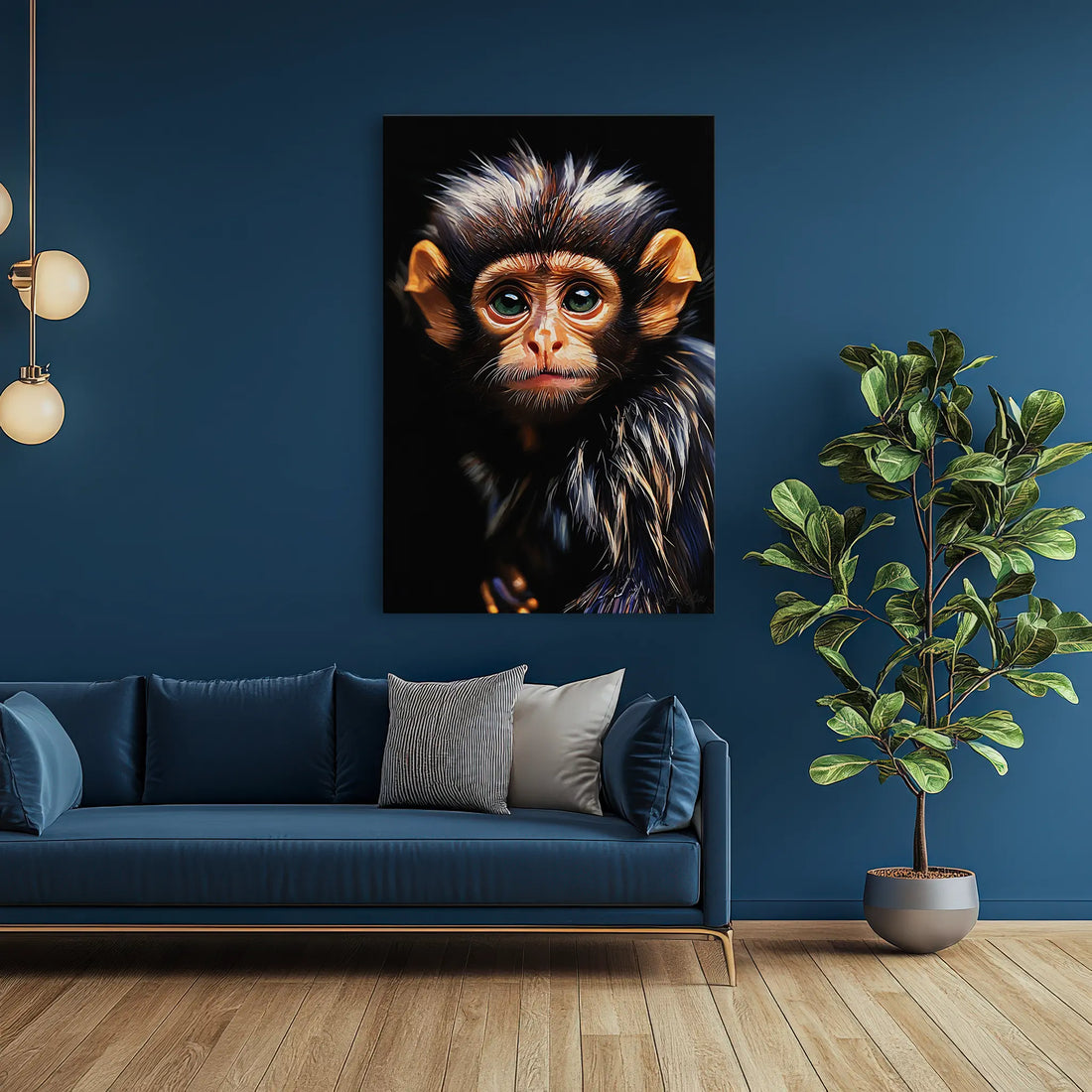 Wide-Eyed Young Monkey Giclée Print 231066 Visual Wall Art AR2:3V Giclée Print